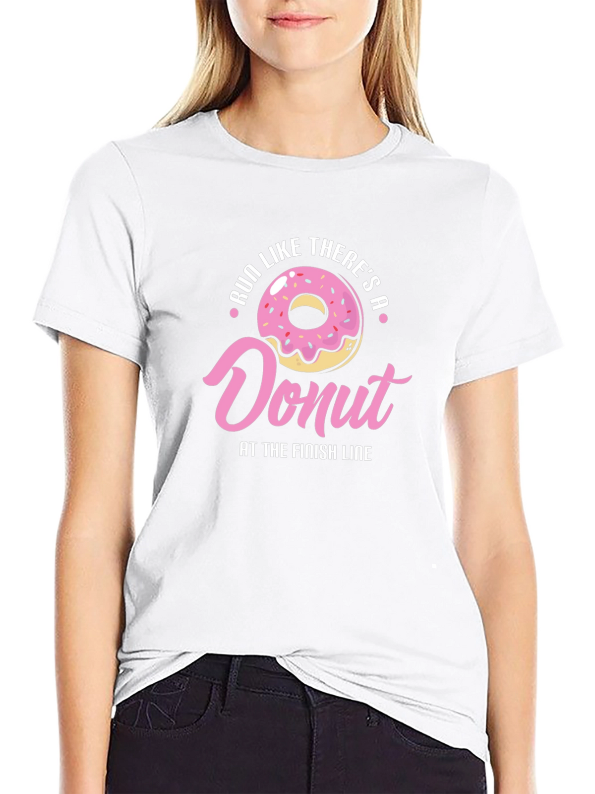 Run For Donuts T-Shirt - Funny Fitness Tee