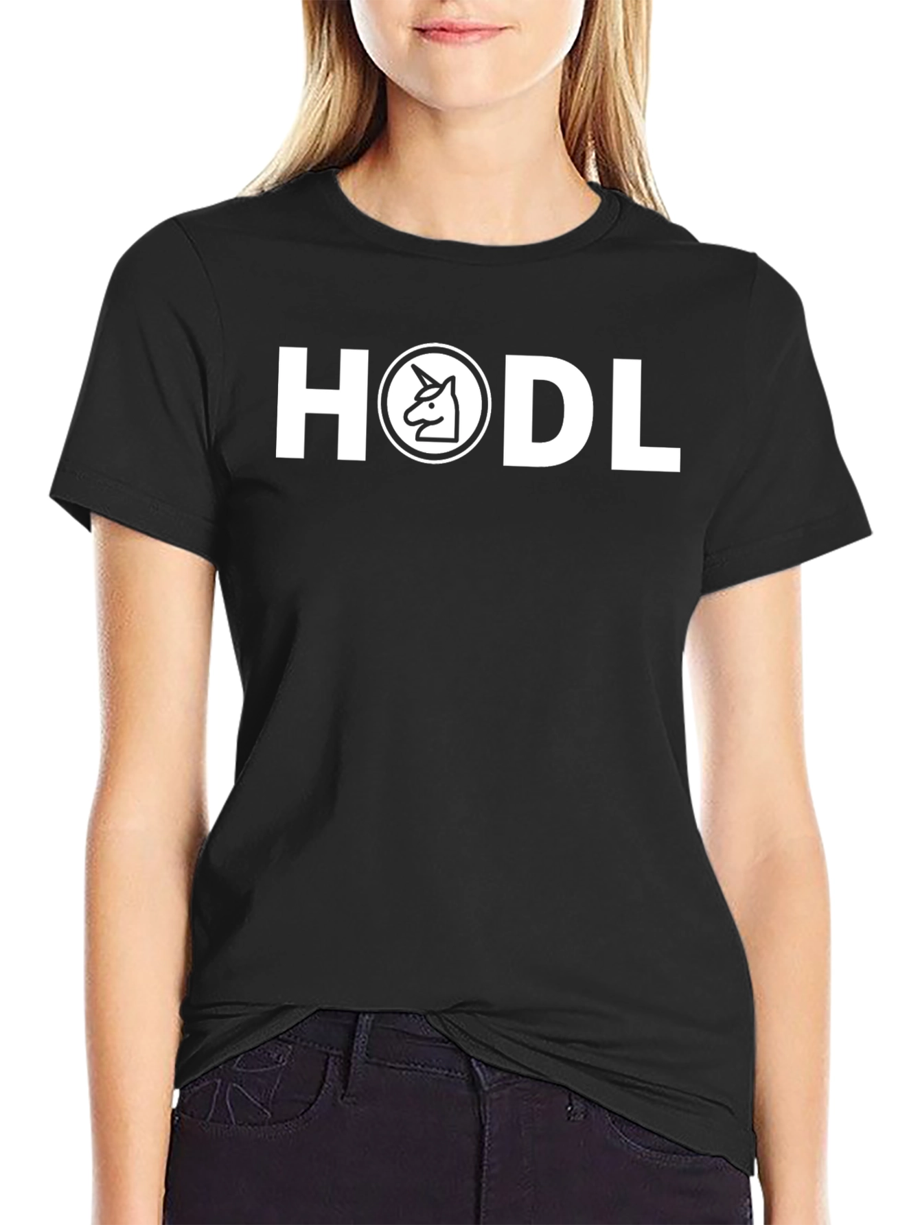 HODL Unicorn Crypto T-Shirt - Black