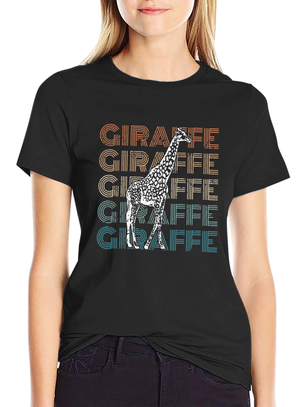 Retro Giraffe T-Shirt - Animal Lover Tee