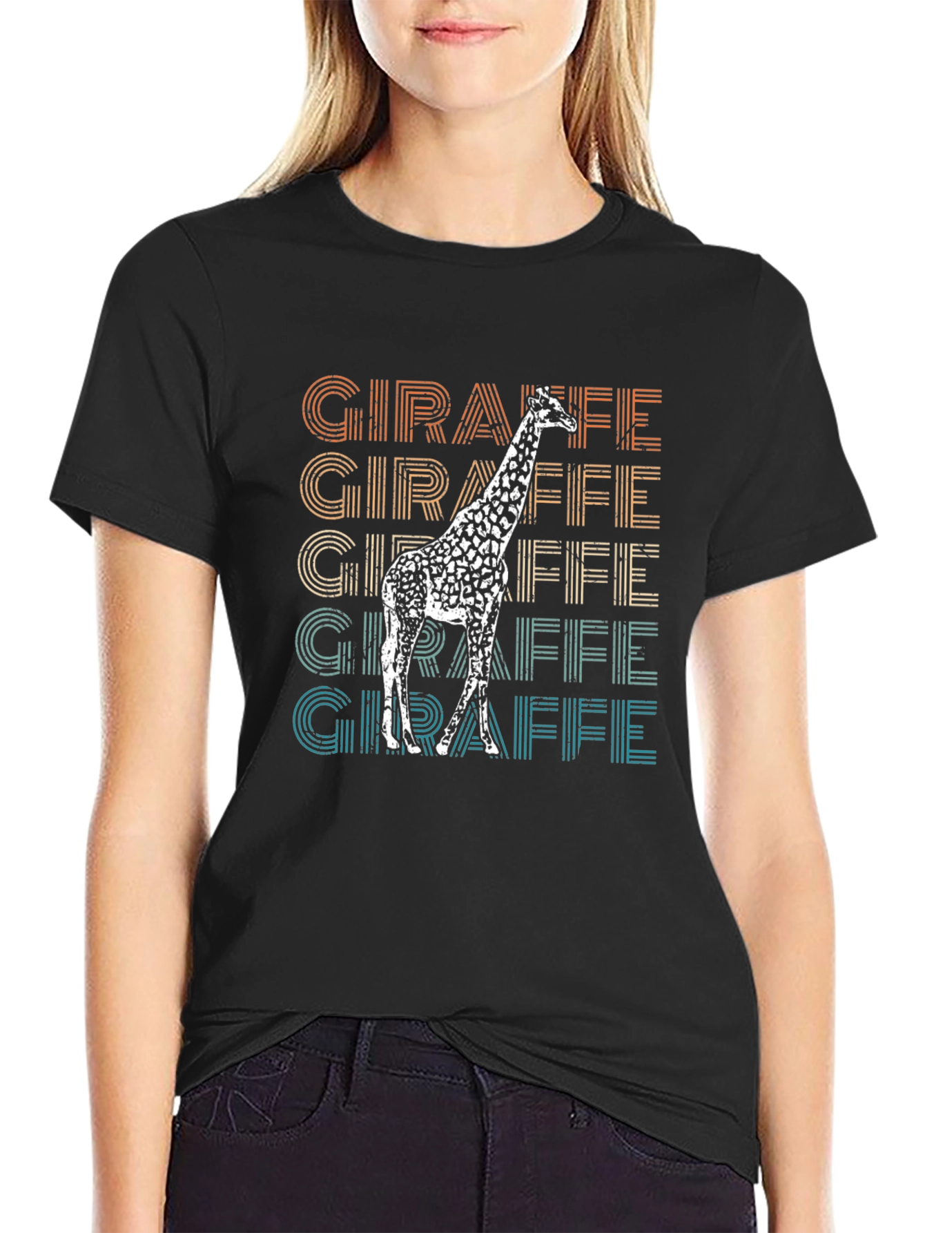 Retro Giraffe T-Shirt - Animal Lover Tee
