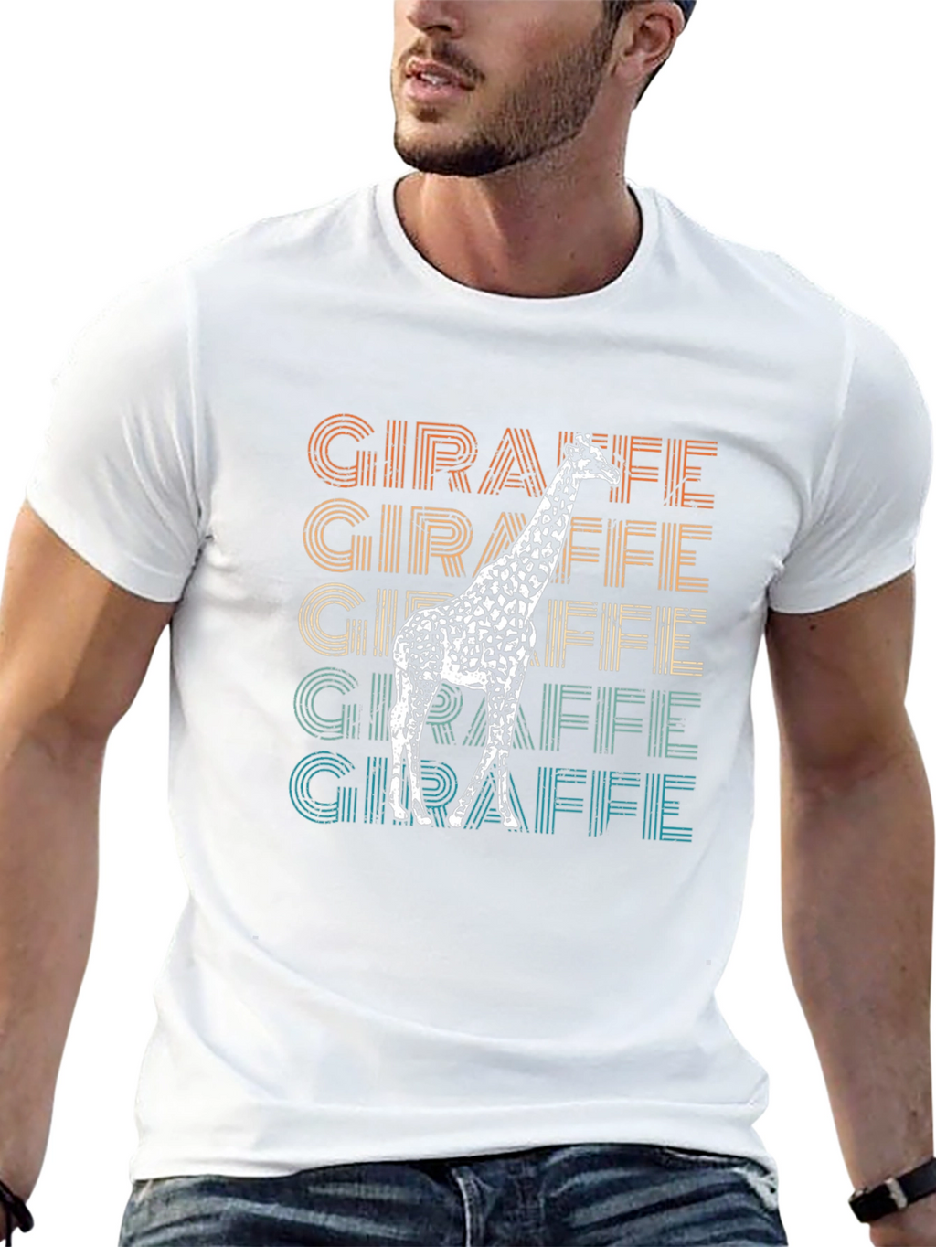 Retro Giraffe T-Shirt - Animal Lover Tee