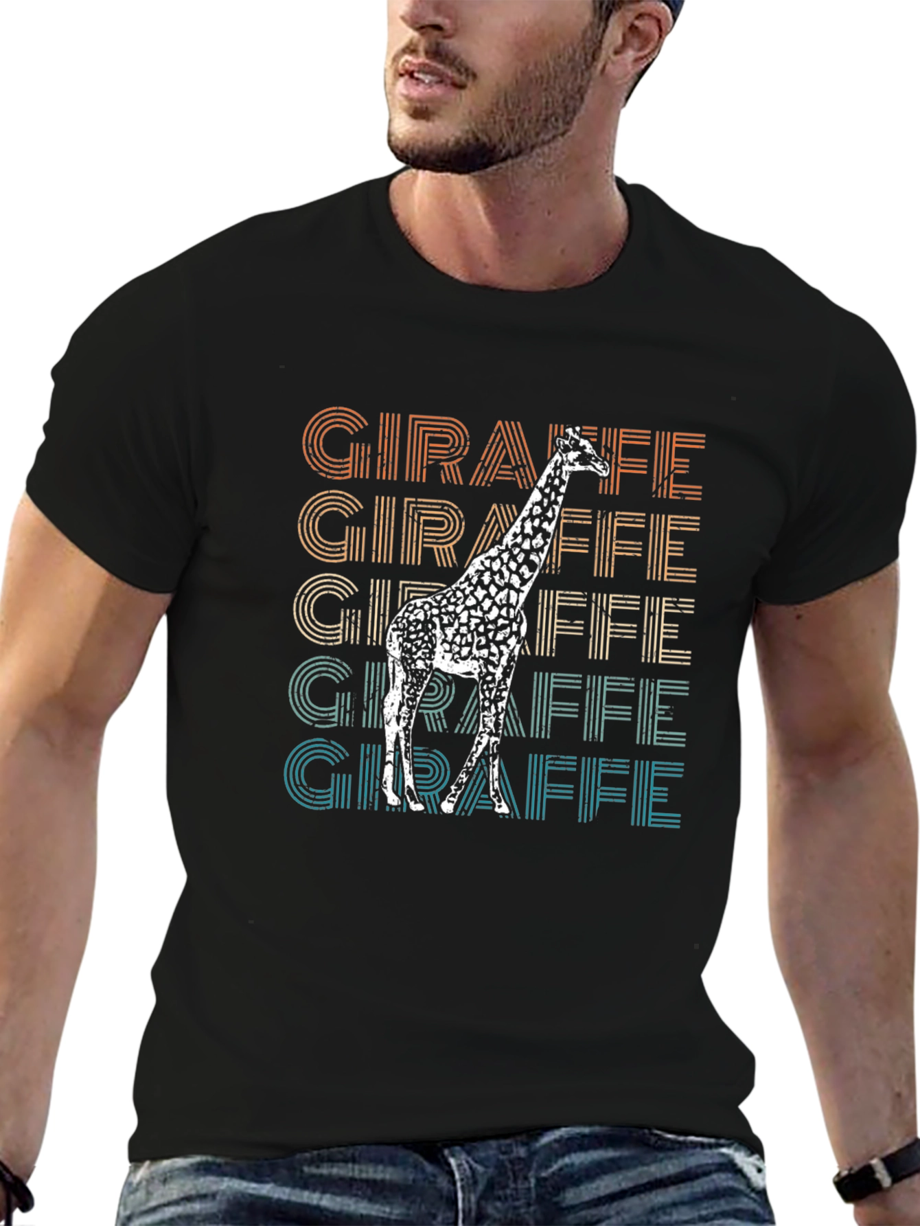 Retro Giraffe T-Shirt - Animal Lover Tee