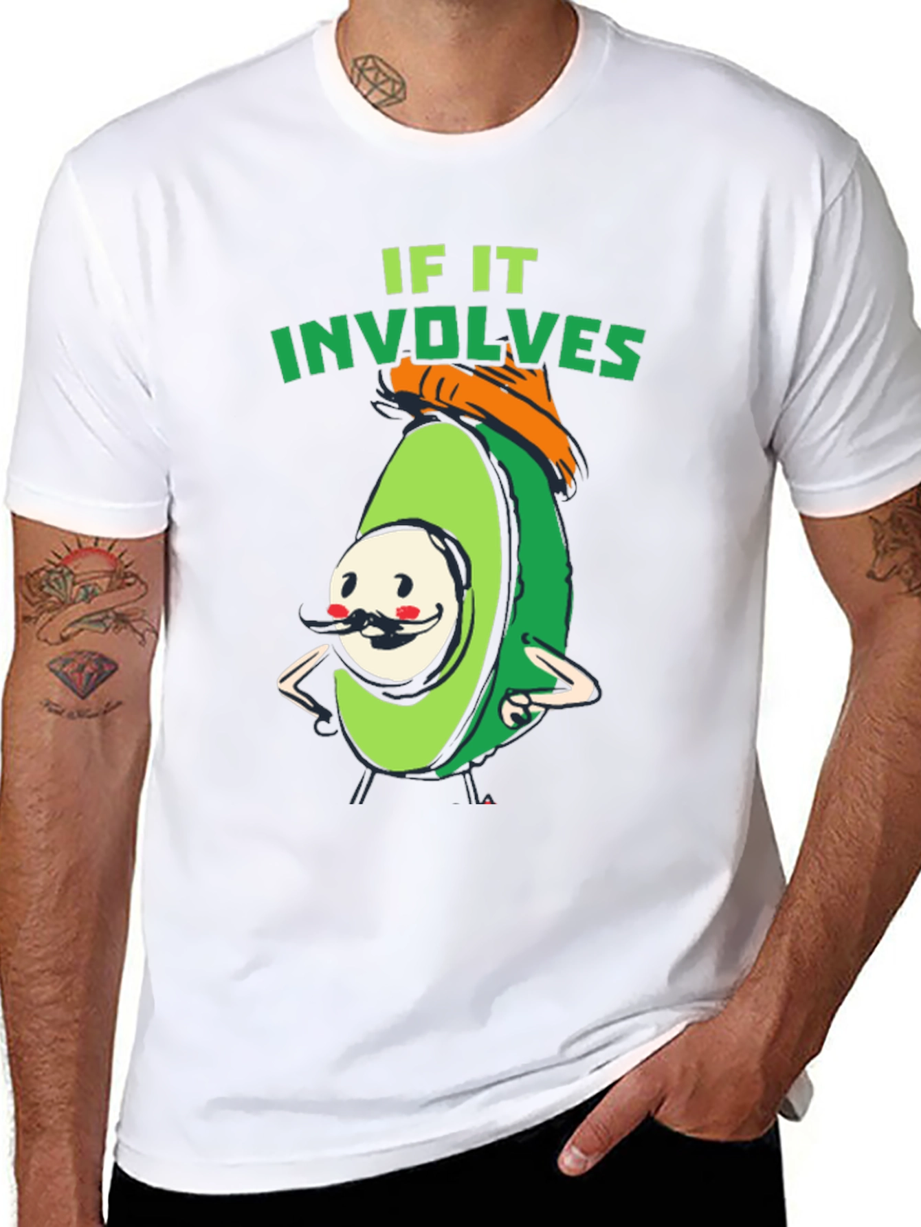Avocado Humor T-Shirt - If It Involves Fun