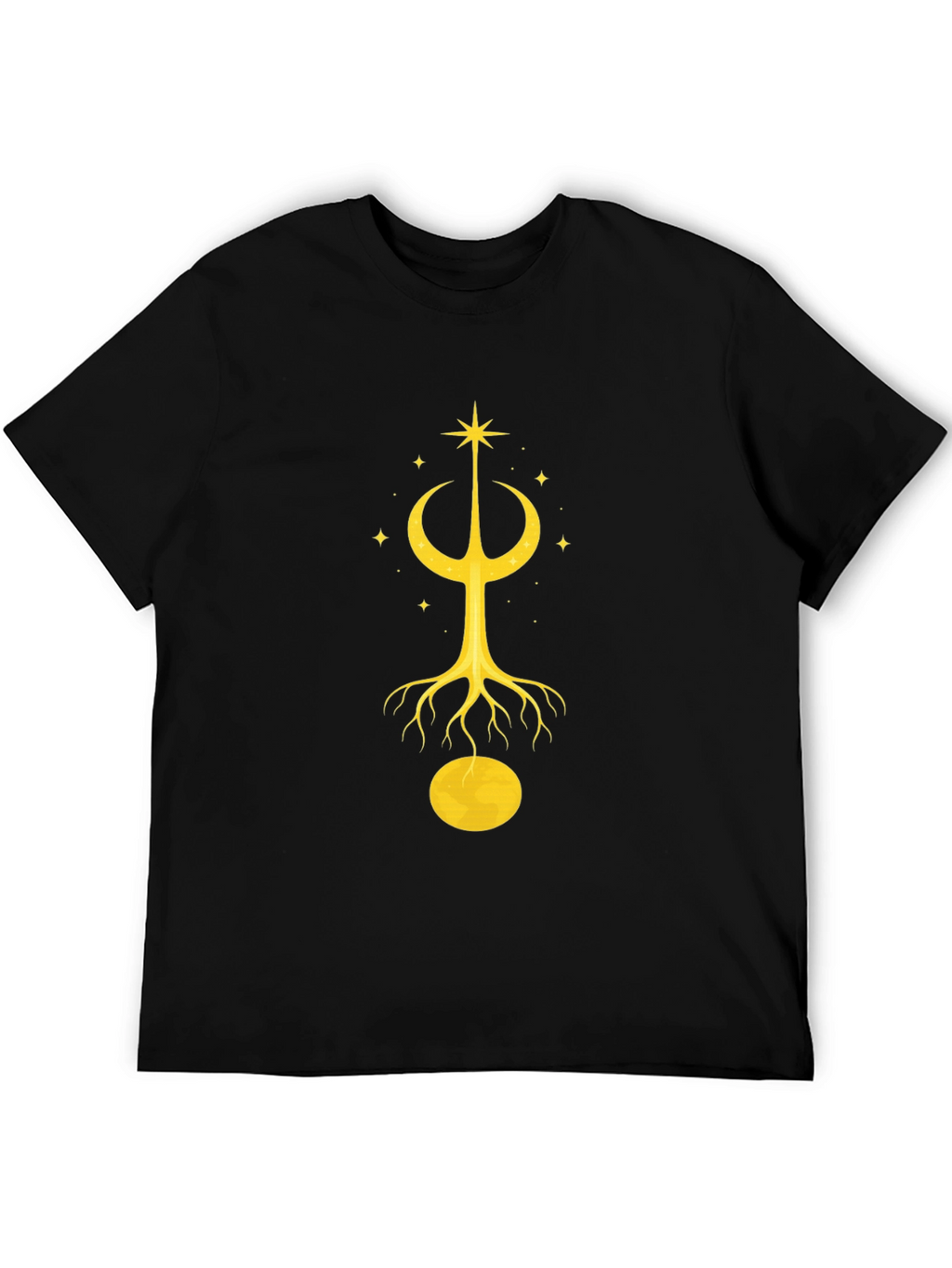 Celestial Tree Graphic Tee - Unisex Black T-Shirt