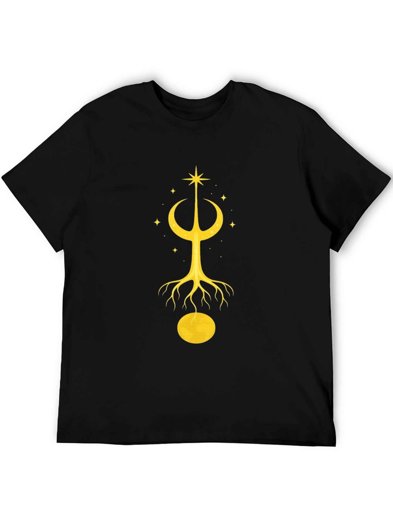 Celestial Tree Graphic Tee - Unisex Black T-Shirt