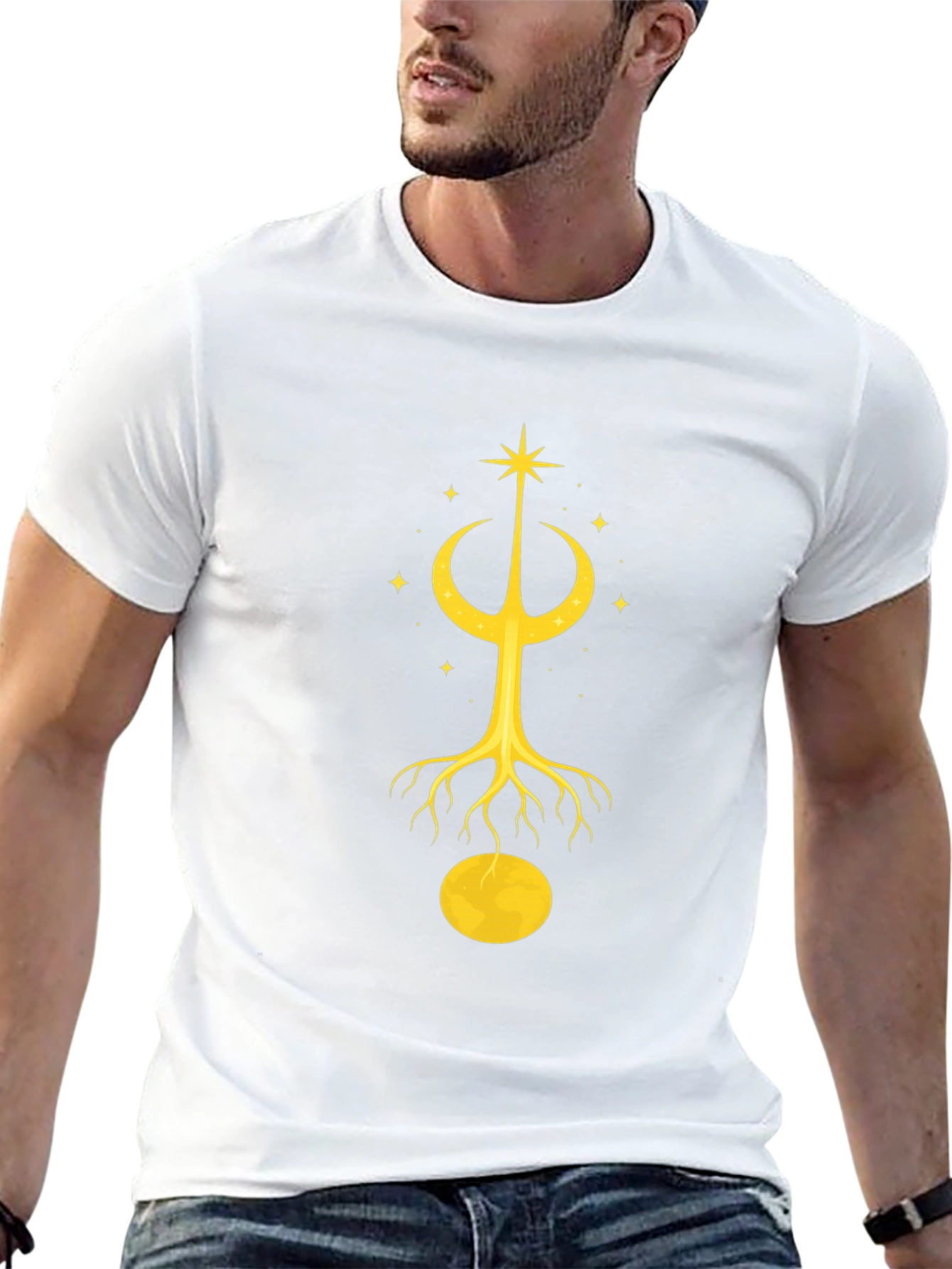 Celestial Tree Graphic Tee - Unisex Black T-Shirt