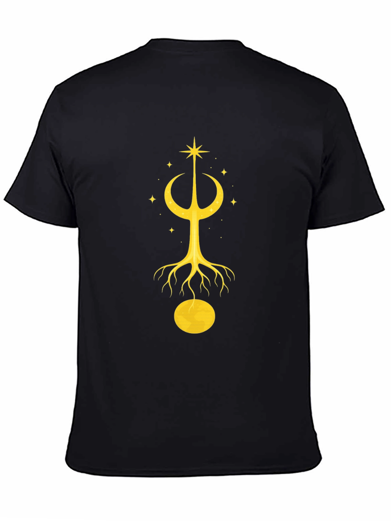 Celestial Tree Graphic Tee - Unisex Black T-Shirt