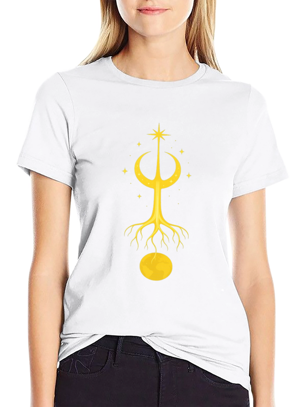 Celestial Tree Graphic Tee - Unisex Black T-Shirt