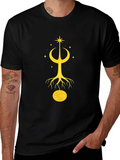 Celestial Tree Graphic Tee - Unisex Black T-Shirt