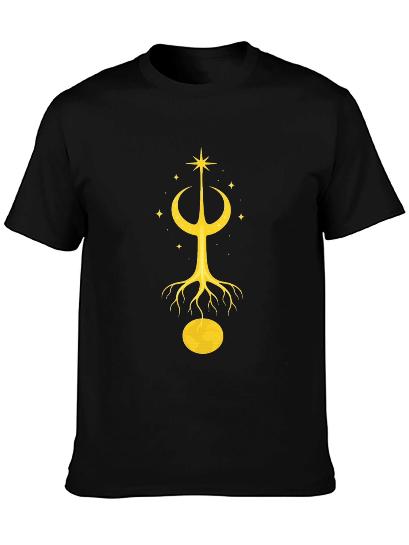 Celestial Tree Graphic Tee - Unisex Black T-Shirt