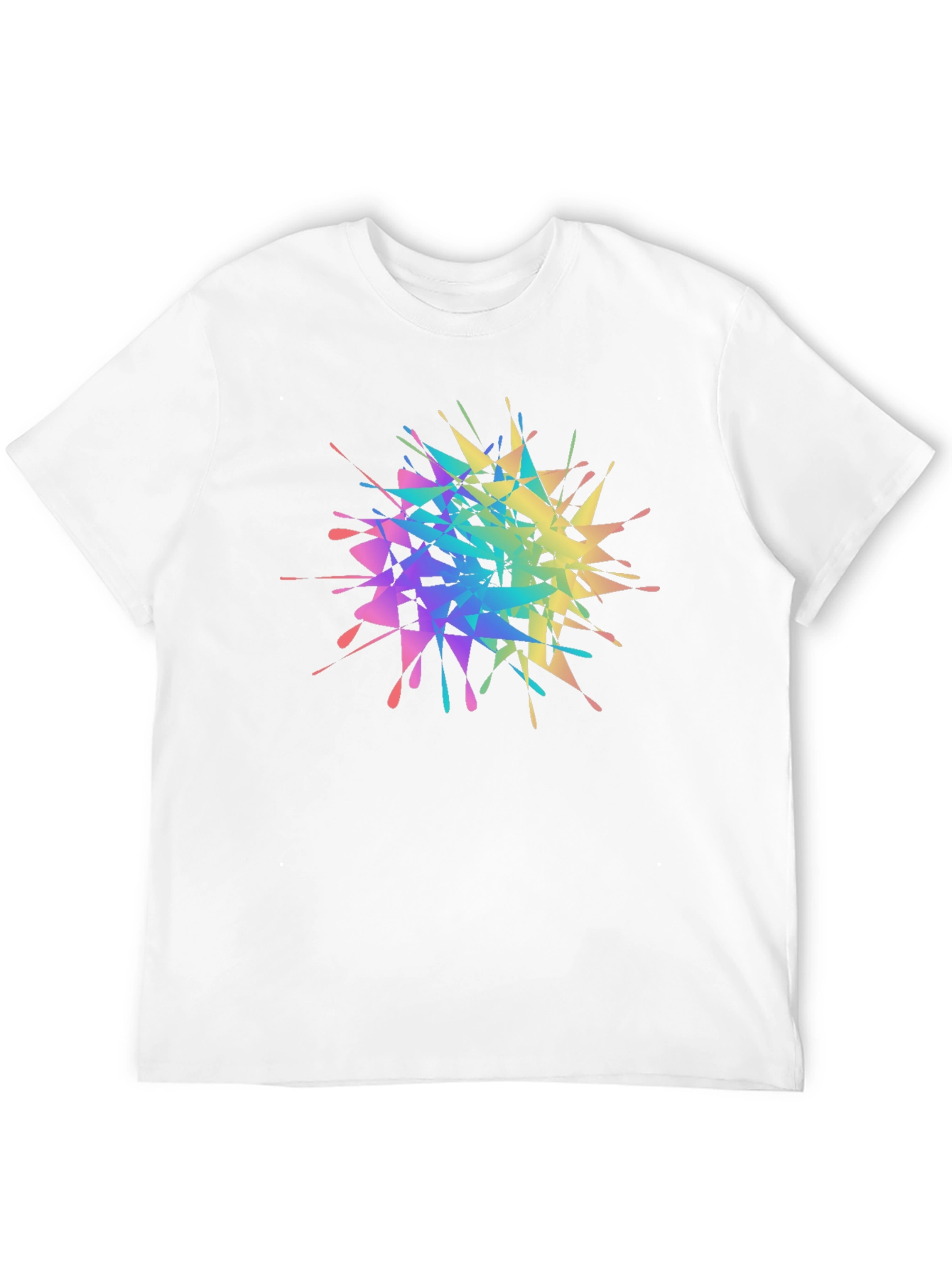 Rainbow Splatter Graphic Tee - Unique Design