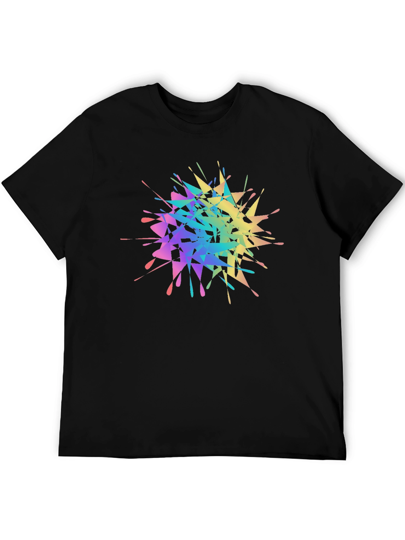 Rainbow Splatter Graphic Tee - Unique Design