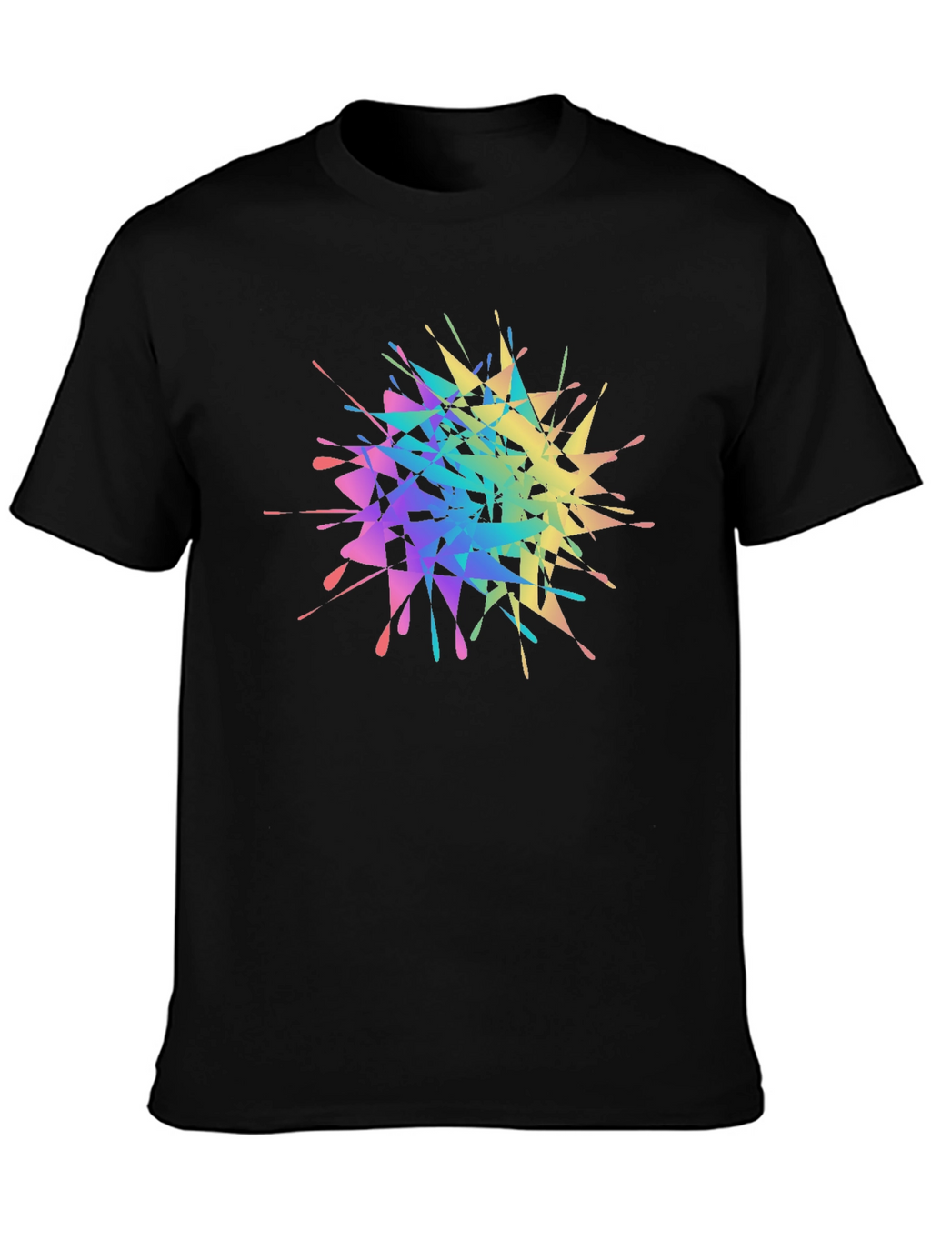 Rainbow Splatter Graphic Tee - Unique Design