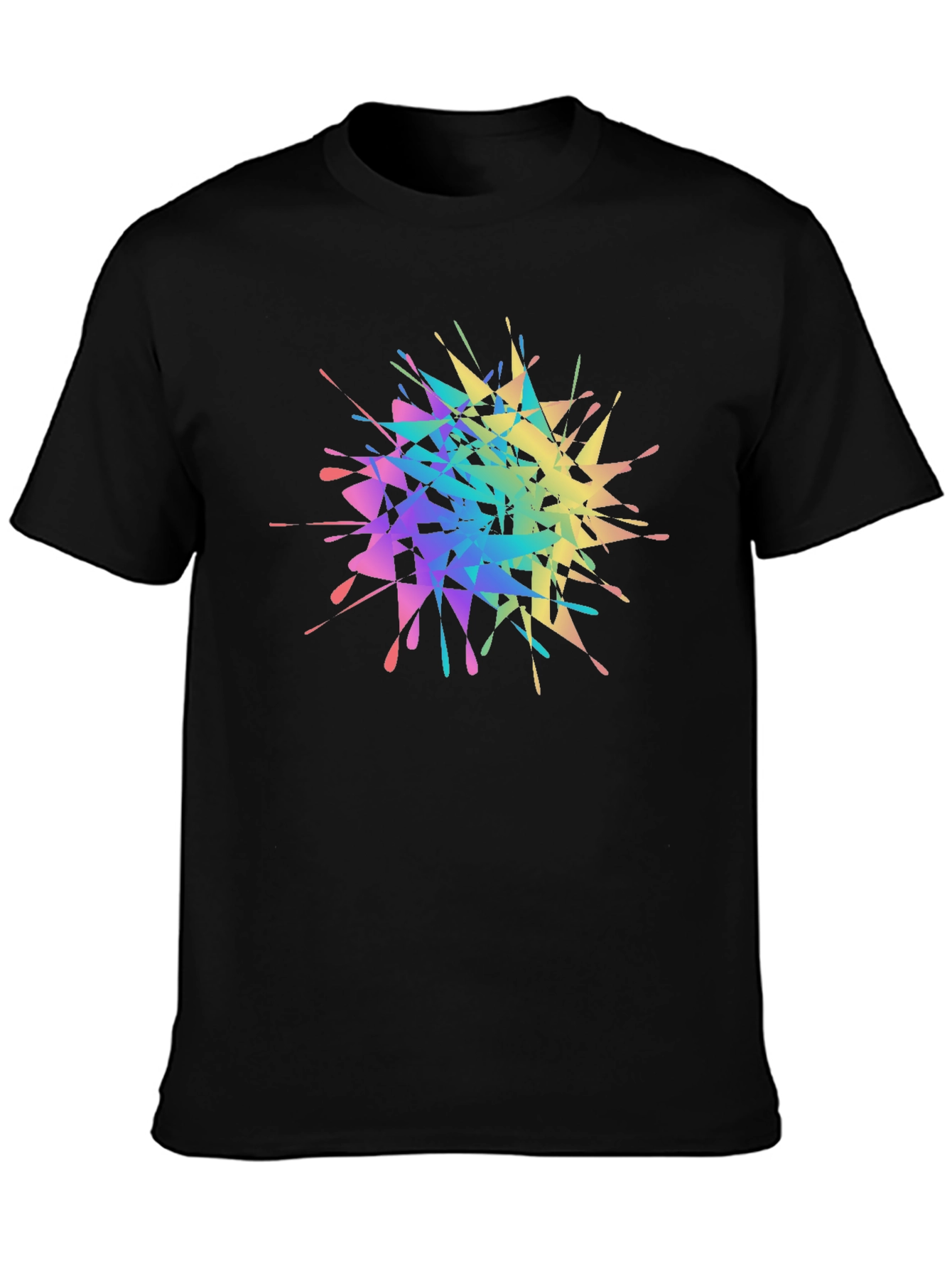 Rainbow Splatter Graphic Tee - Unique Design