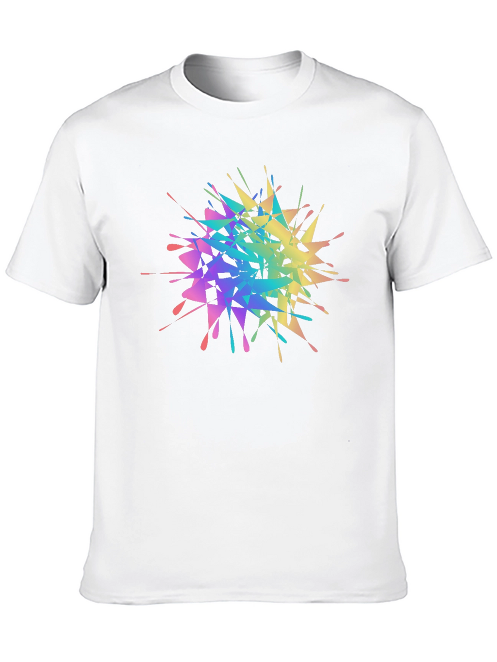 Rainbow Splatter Graphic Tee - Unique Design