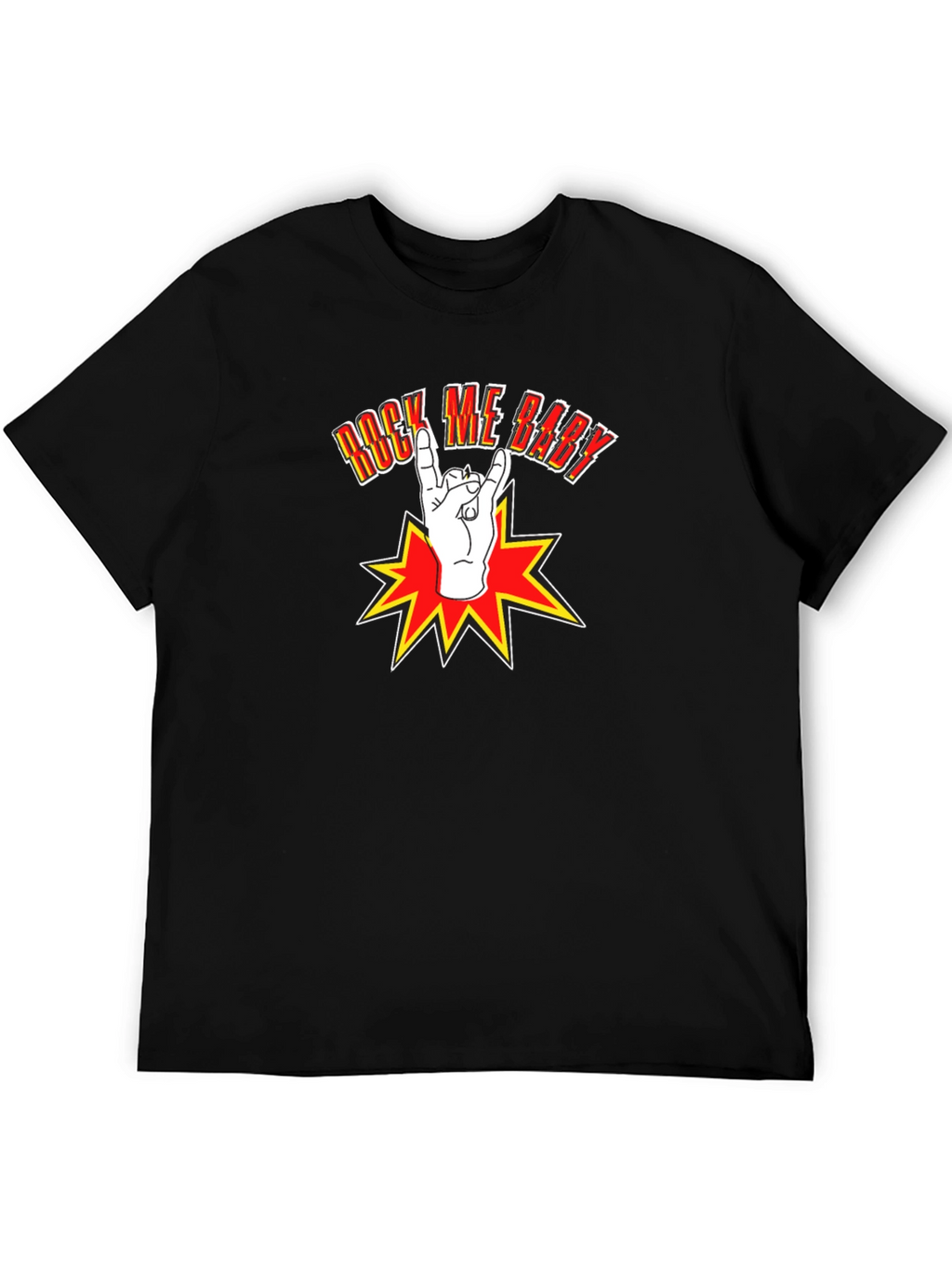 Rock Me Baby Graphic T-Shirt - Black Cotton Tee