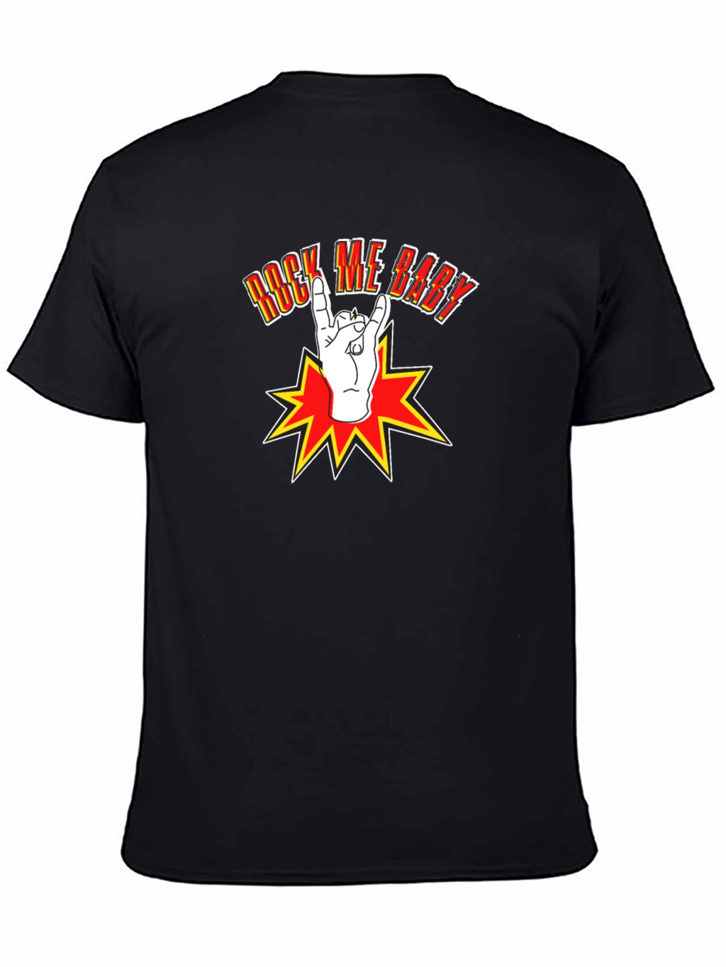 Rock Me Baby Graphic T-Shirt - Black Cotton Tee