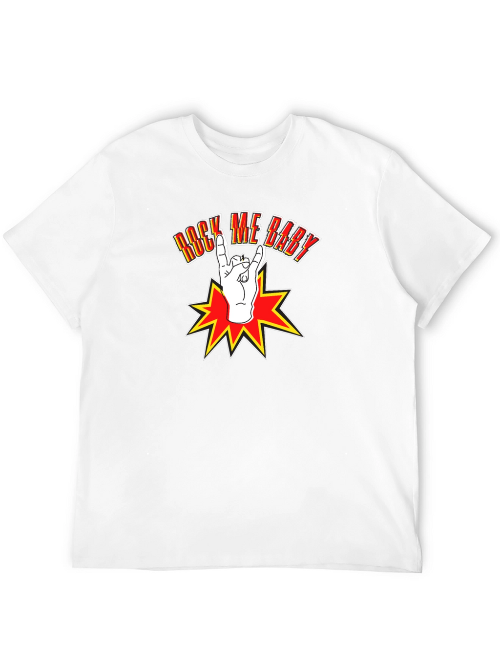 Rock Me Baby Graphic T-Shirt - Black Cotton Tee