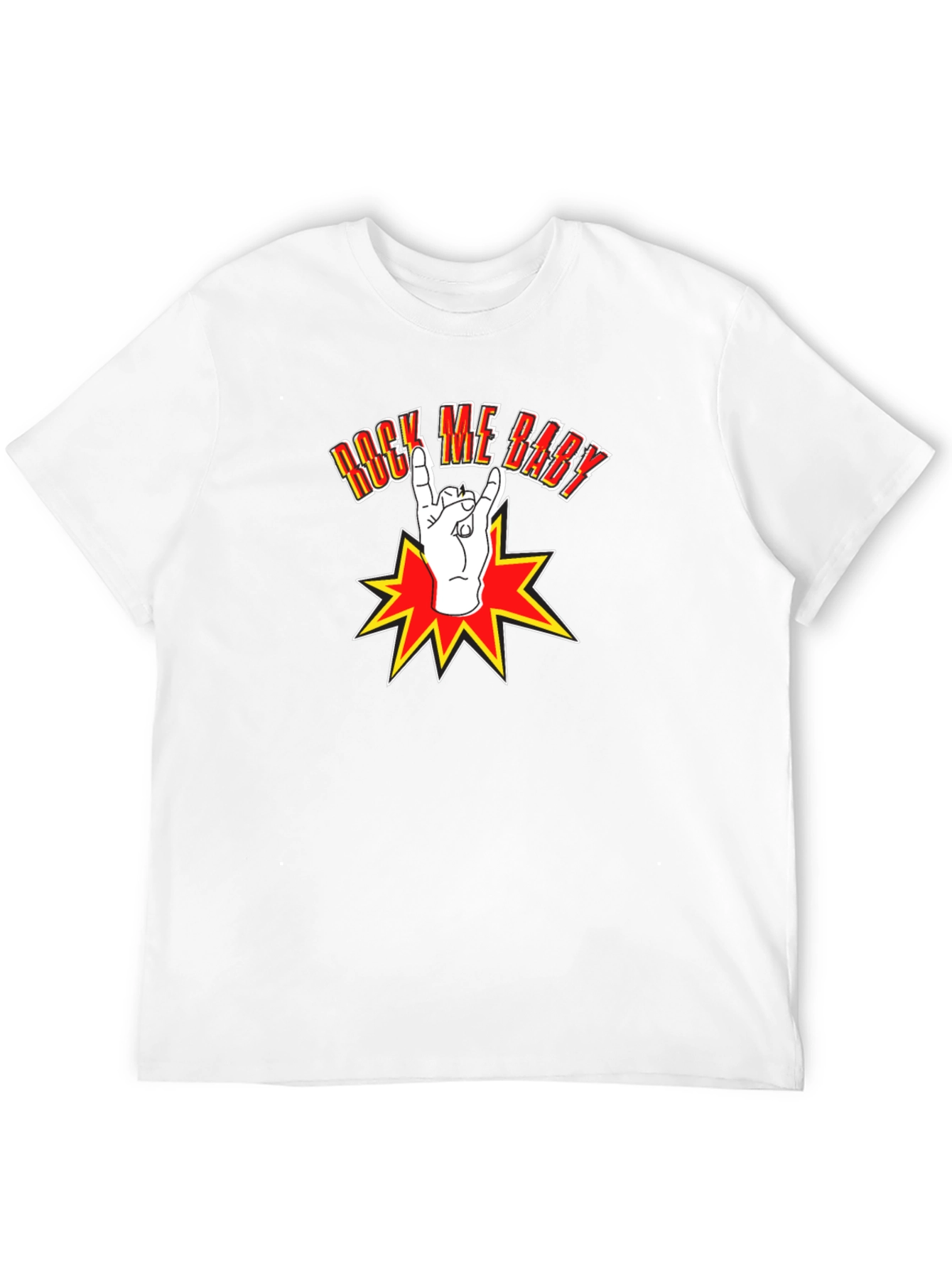 Rock Me Baby Graphic T-Shirt - Black Cotton Tee
