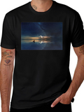 Night Sky Boat Graphic Tee - Unisex