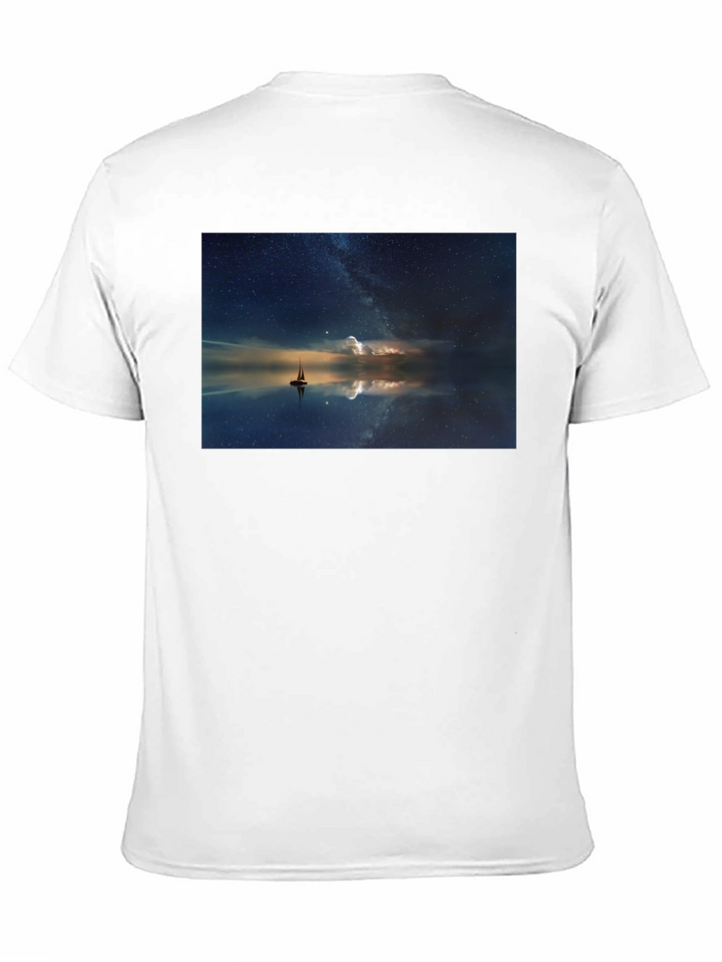 Night Sky Boat Graphic Tee - Unisex
