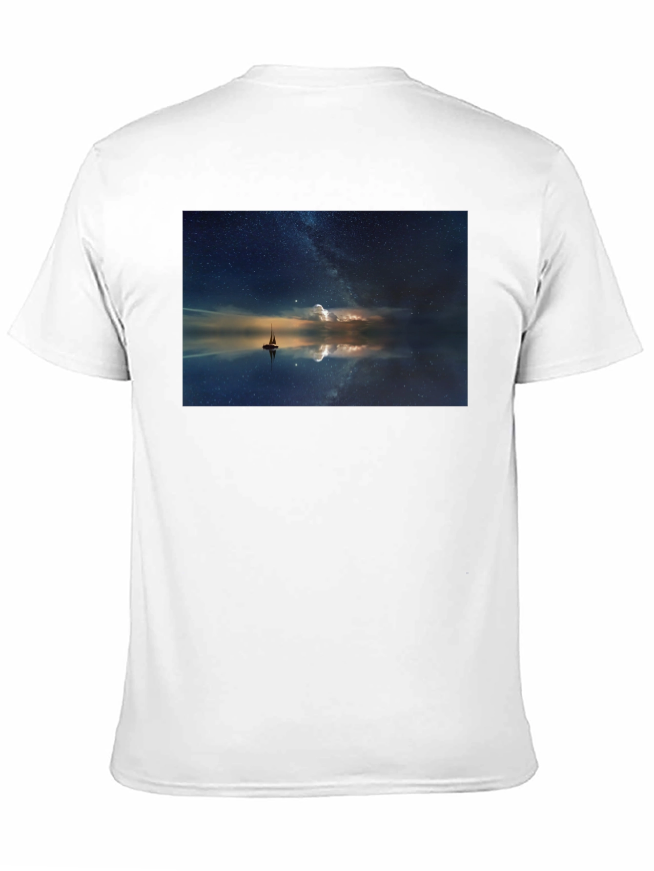 Night Sky Boat Graphic Tee - Unisex