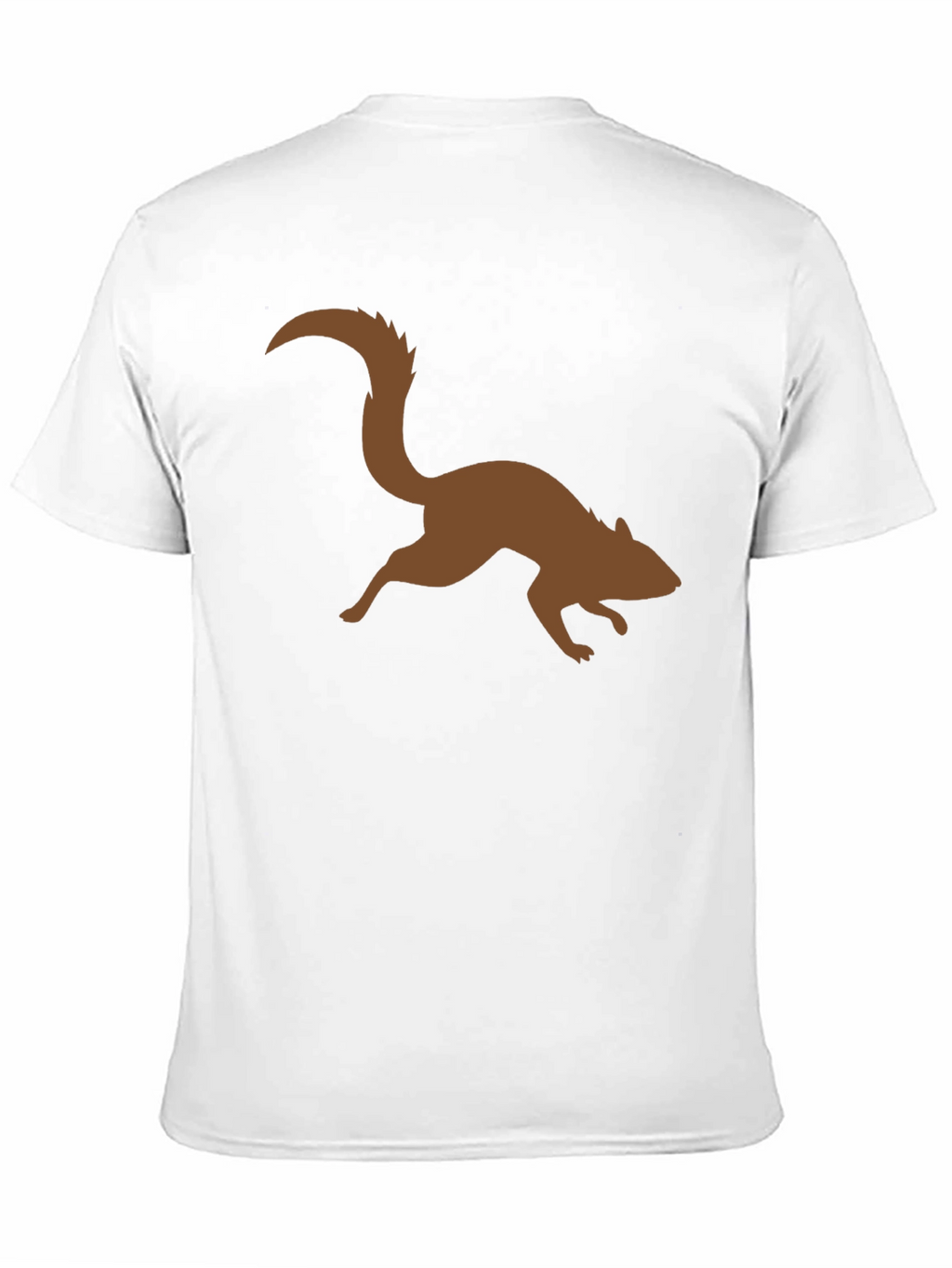 Brown Squirrel Graphic Black T-Shirt