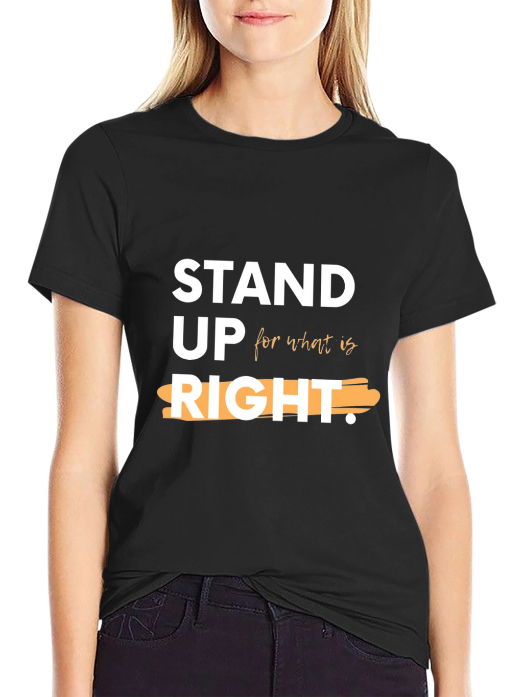 Stand Up For What Is Right Black Tee