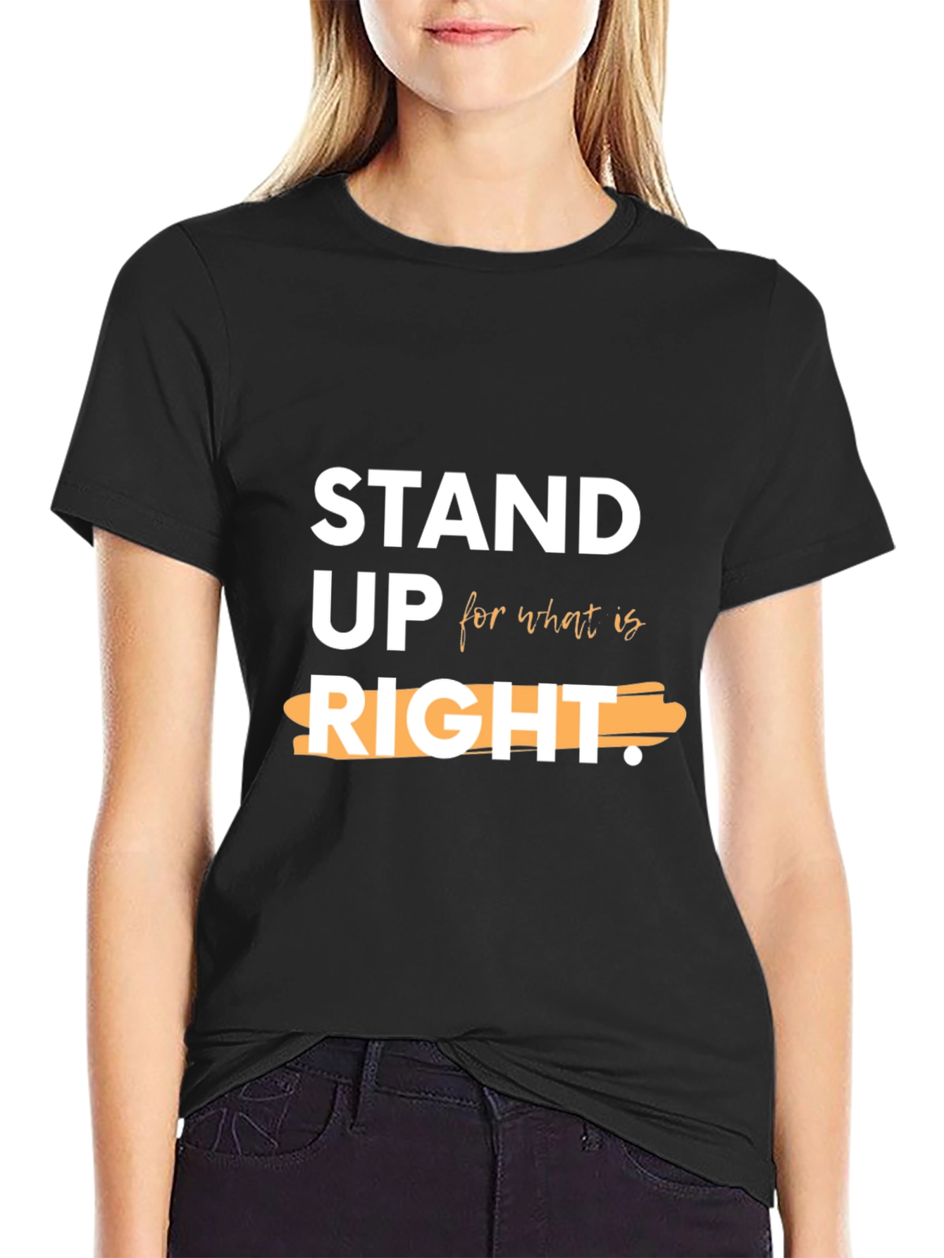 Stand Up For What Is Right Black Tee