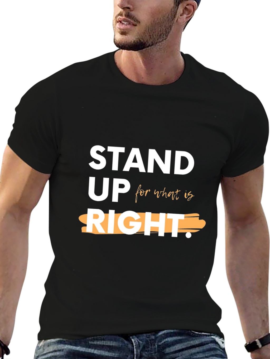 Stand Up For What Is Right Black Tee
