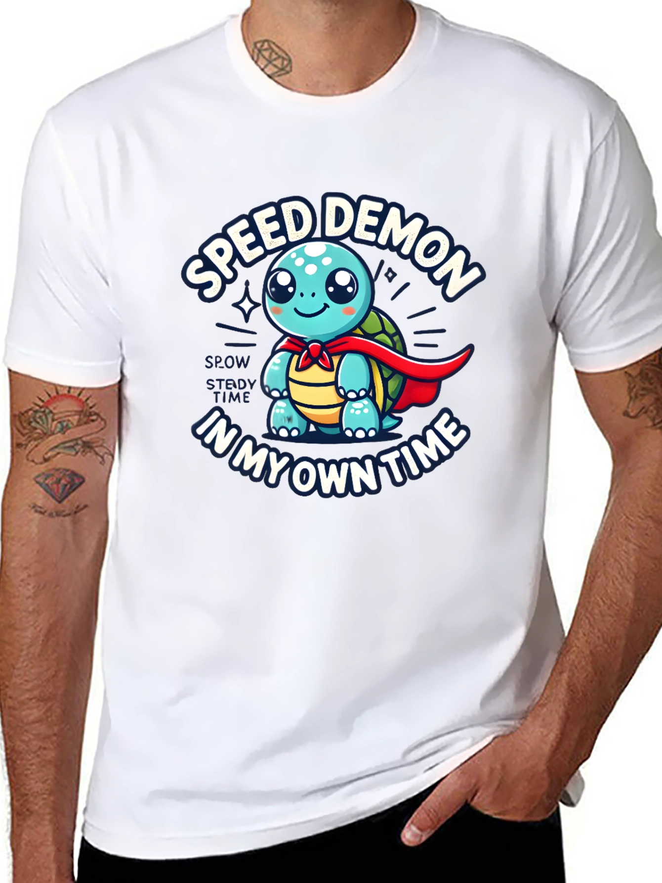 Speed Demon Turtle T-Shirt - Slow & Steady Wins