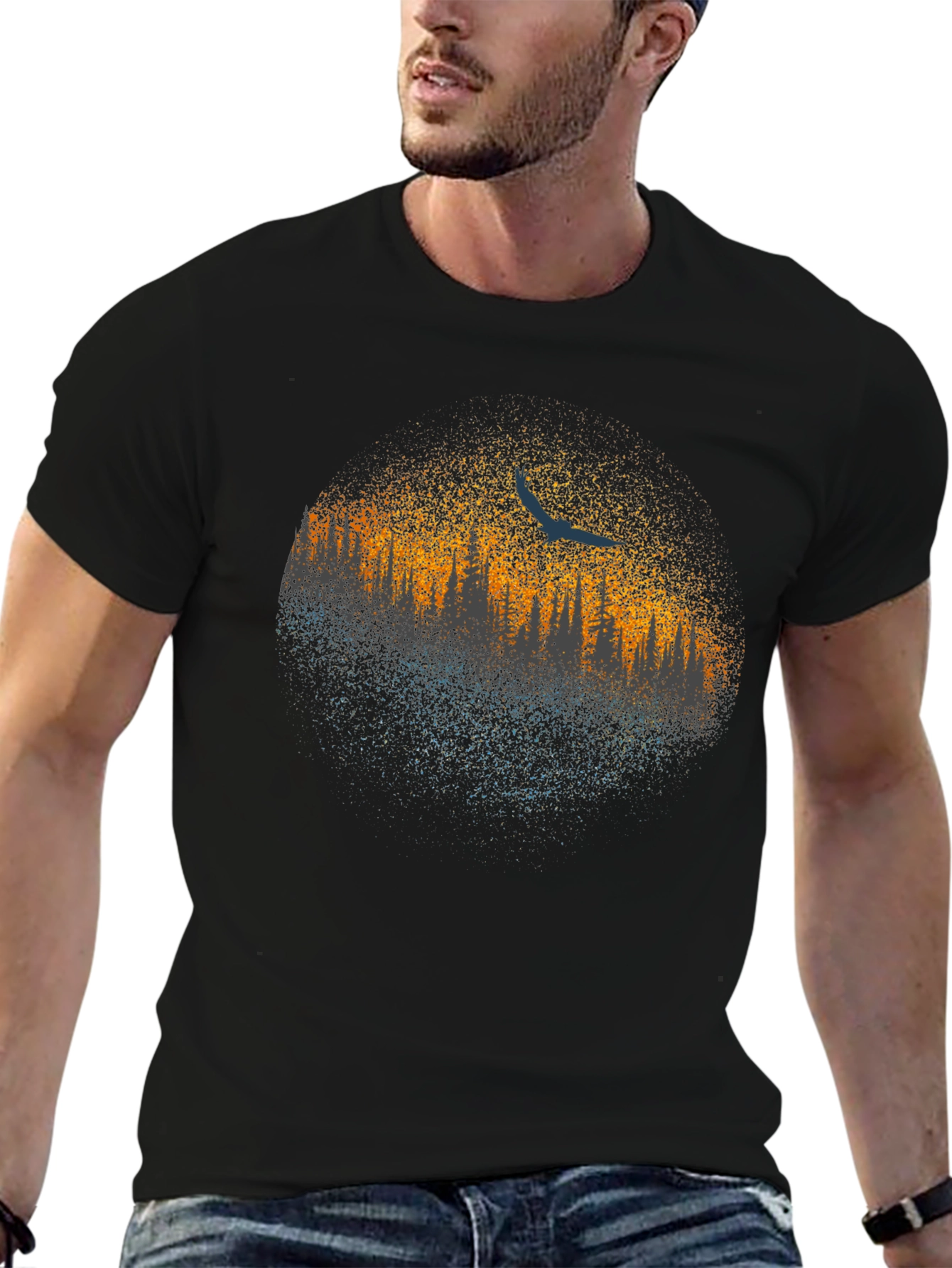 Abstract Tree Line Graphic Tee