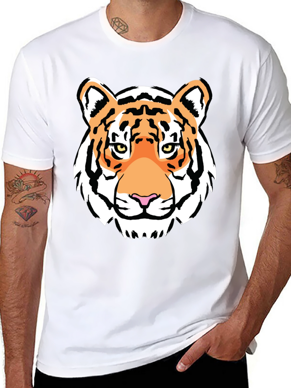 Tiger Graphic Tee - Bold Black T-Shirt