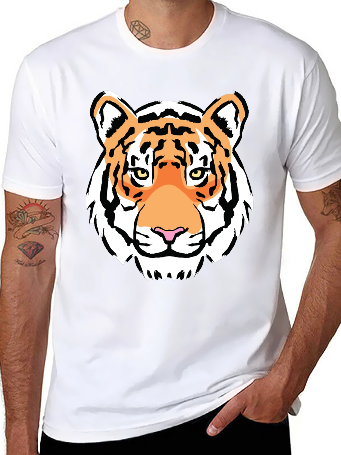 Tiger Graphic Tee - Bold Black T-Shirt