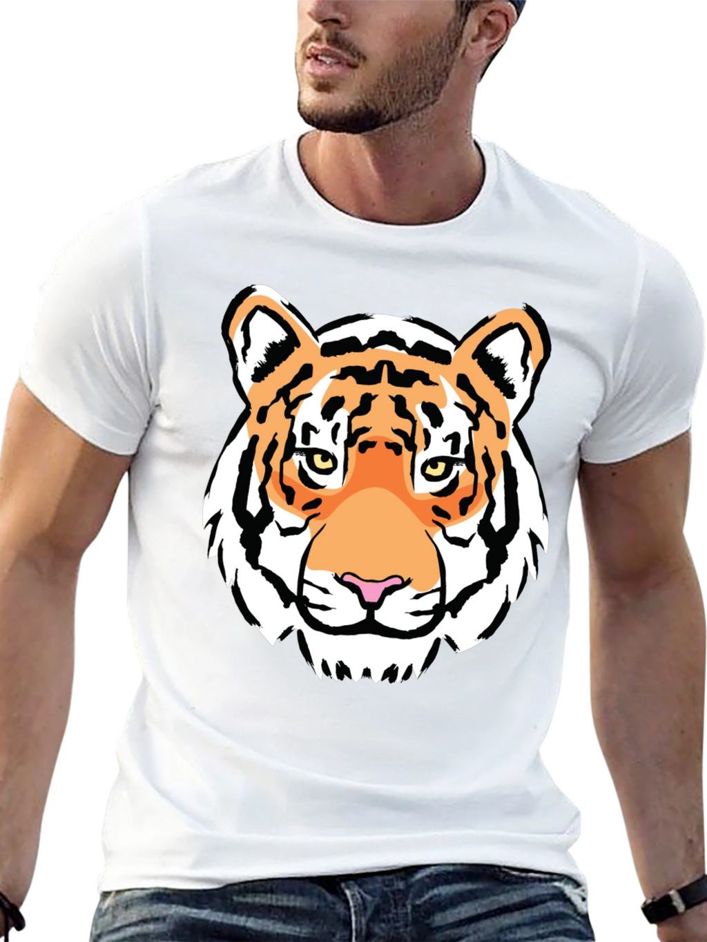 Tiger Graphic Tee - Bold Black T-Shirt