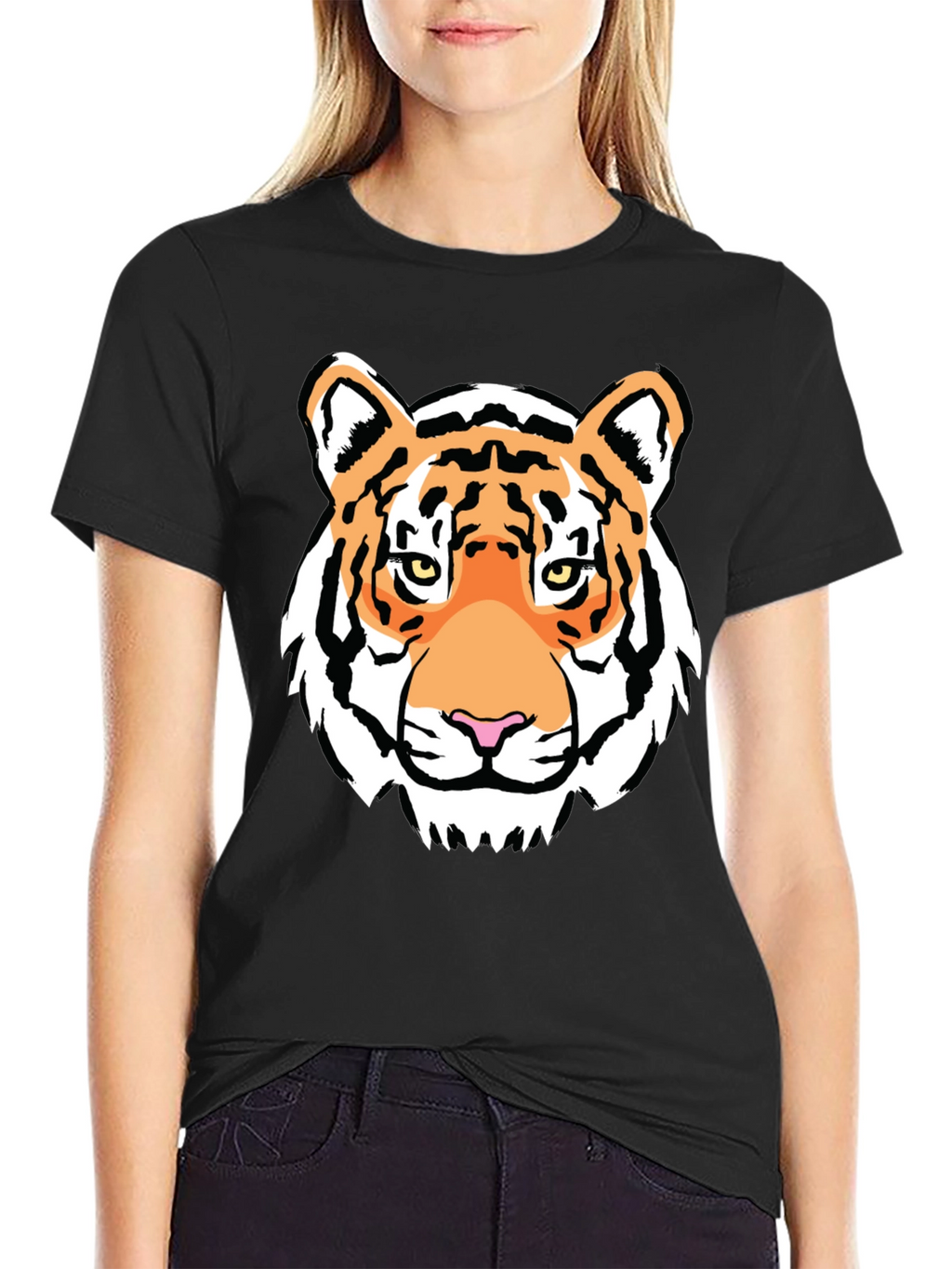 Tiger Graphic Tee - Bold Black T-Shirt