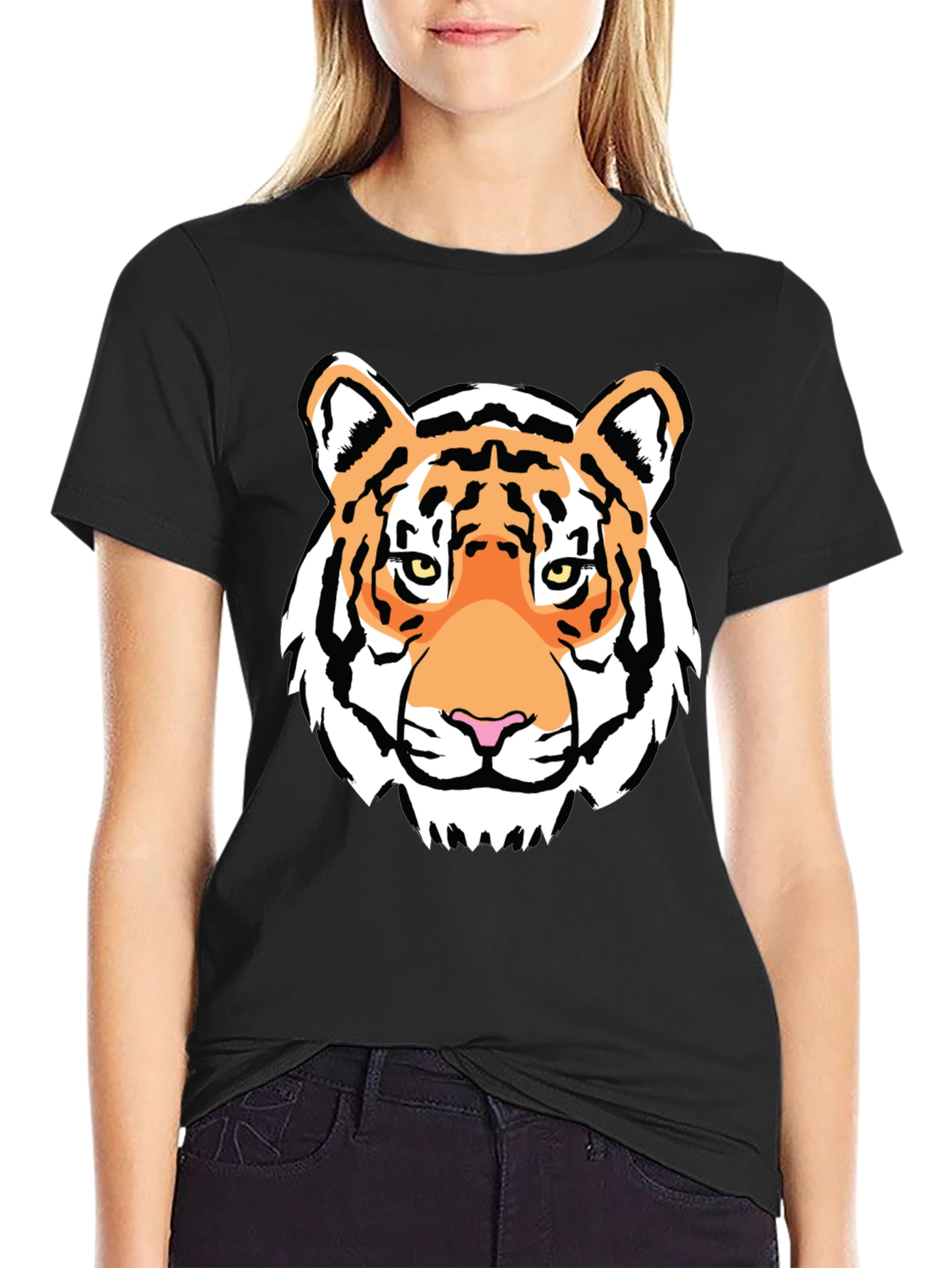 Tiger Graphic Tee - Bold Black T-Shirt