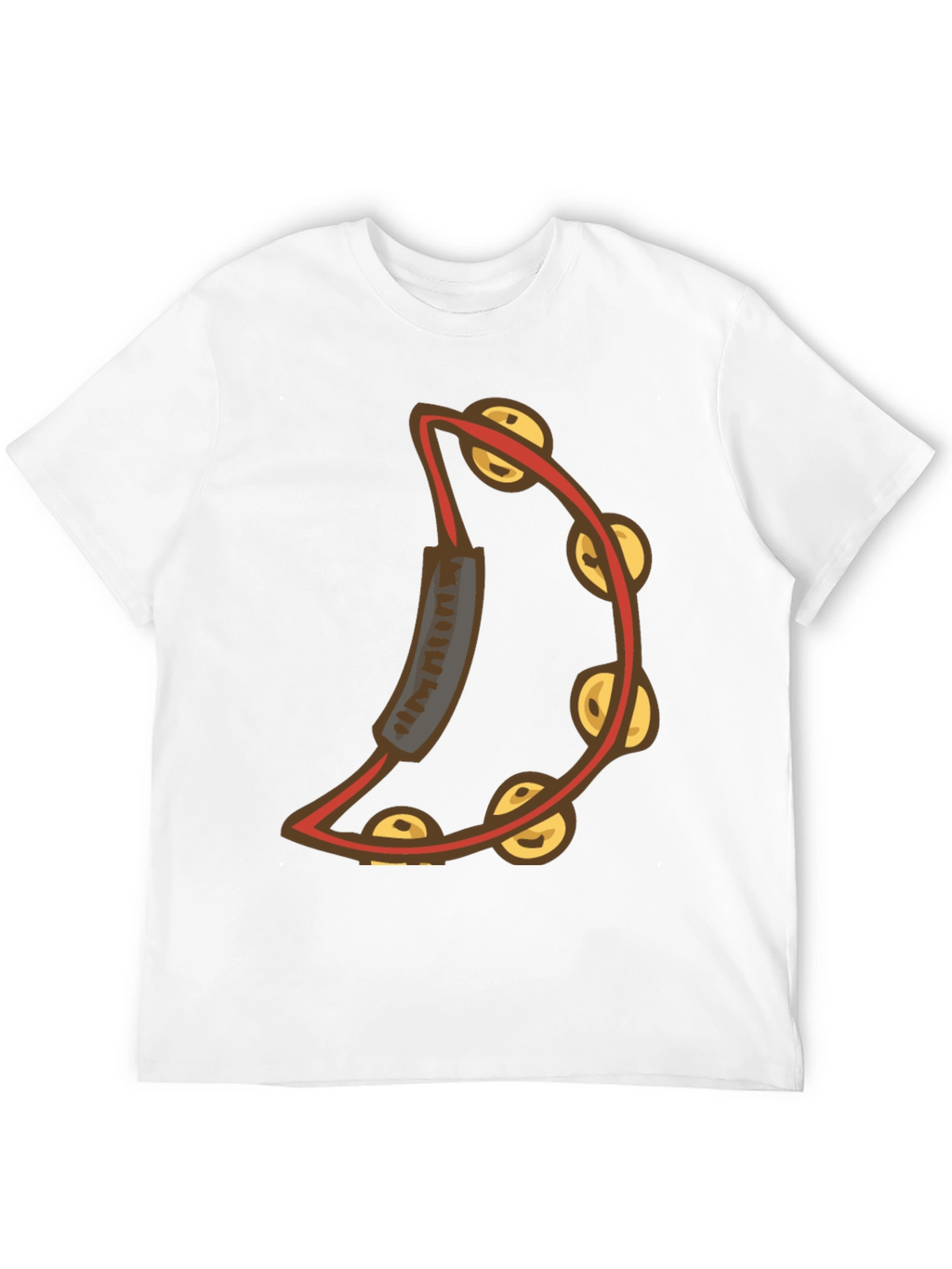 Cool Tambourine Graphic Tee - Black Cotton T-Shirt