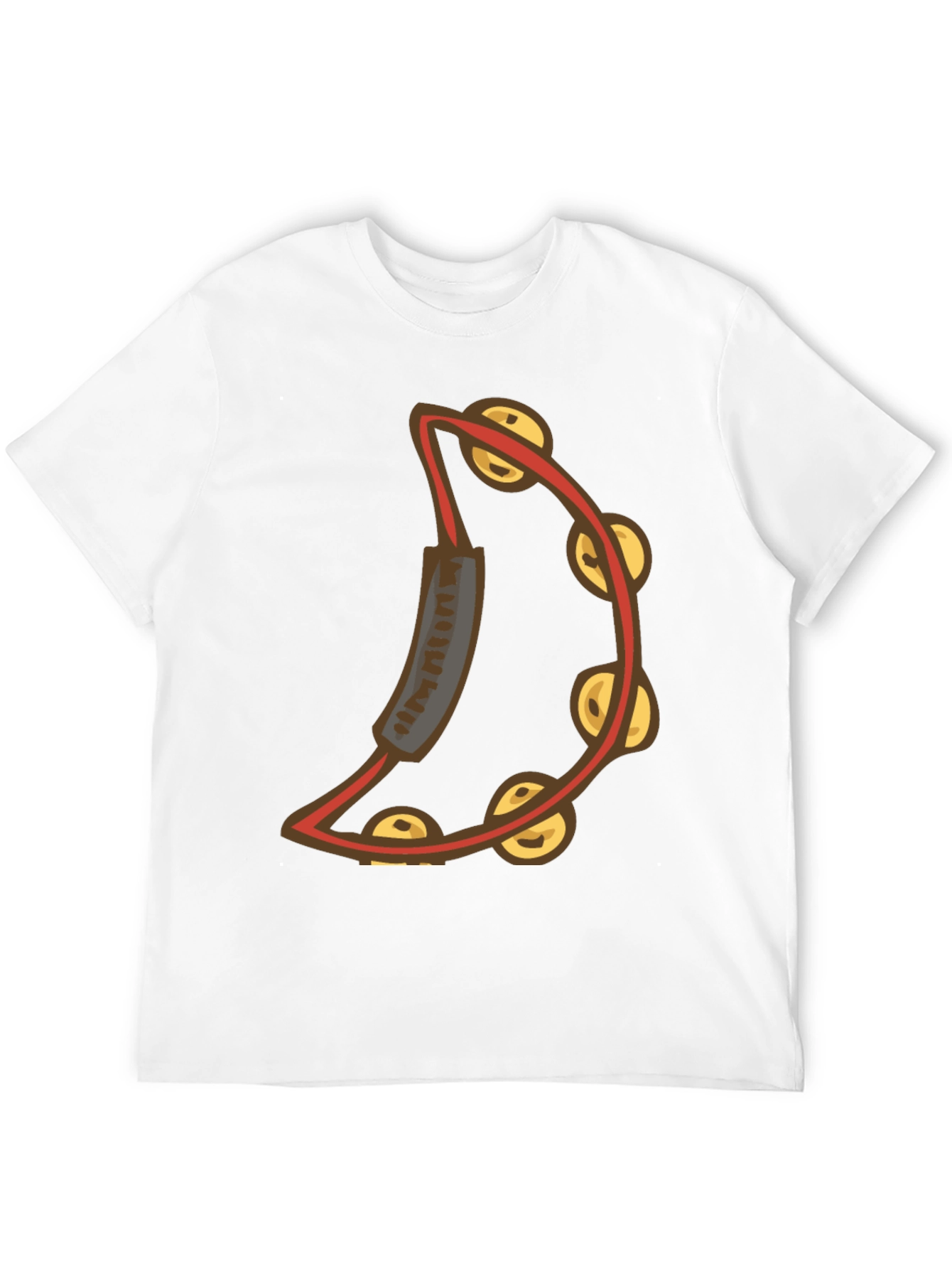 Cool Tambourine Graphic Tee - Black Cotton T-Shirt