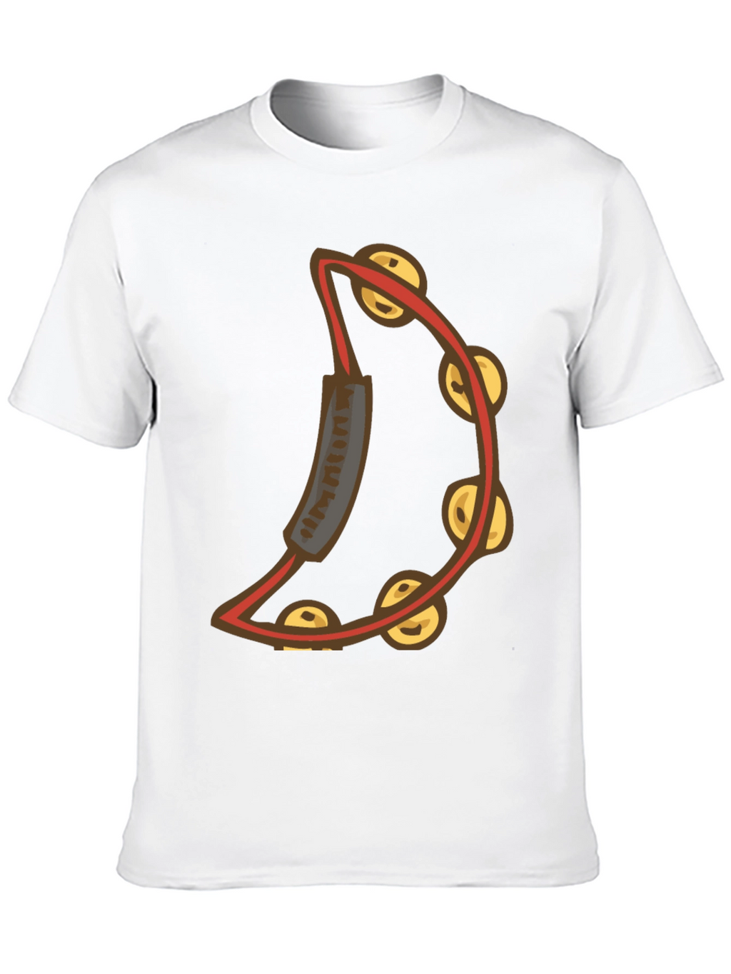 Cool Tambourine Graphic Tee - Black Cotton T-Shirt