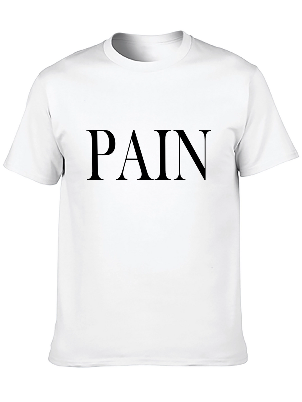 PAIN Text Graphic Black Crew Neck T-Shirt