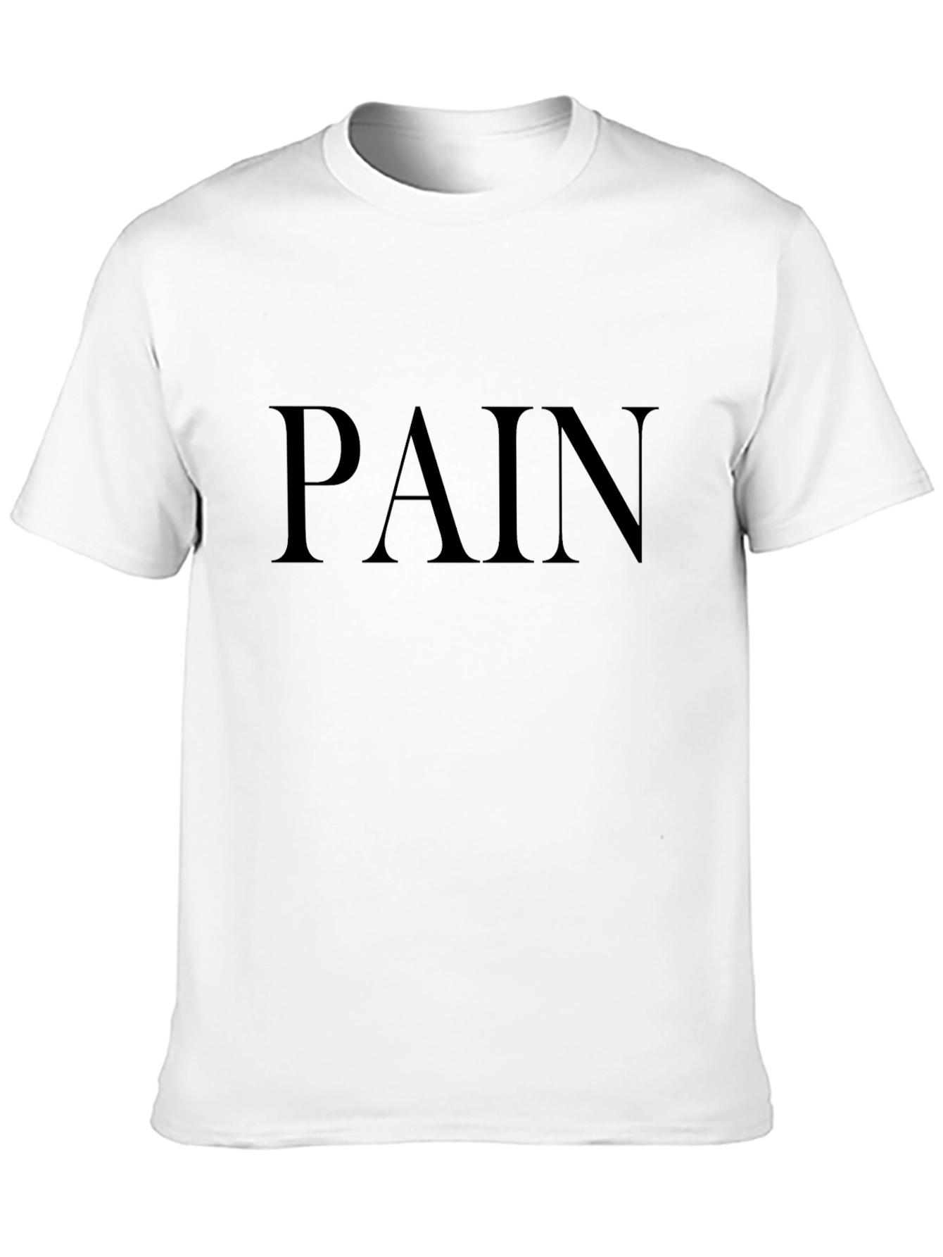 PAIN Text Graphic Black Crew Neck T-Shirt