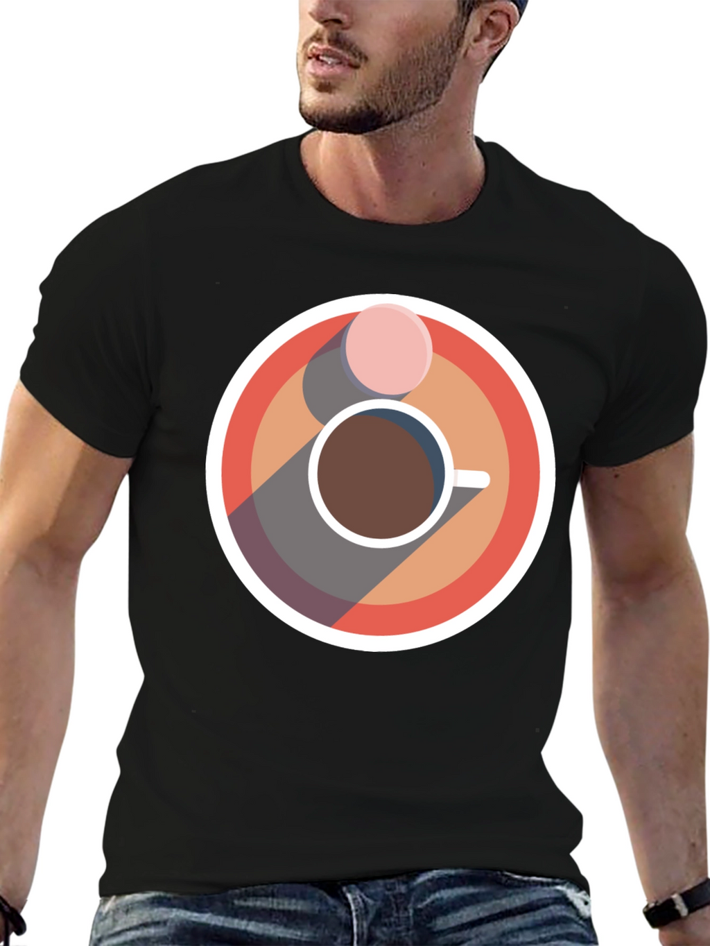 Coffee & Donut Graphic Tee - Cool Casual Style