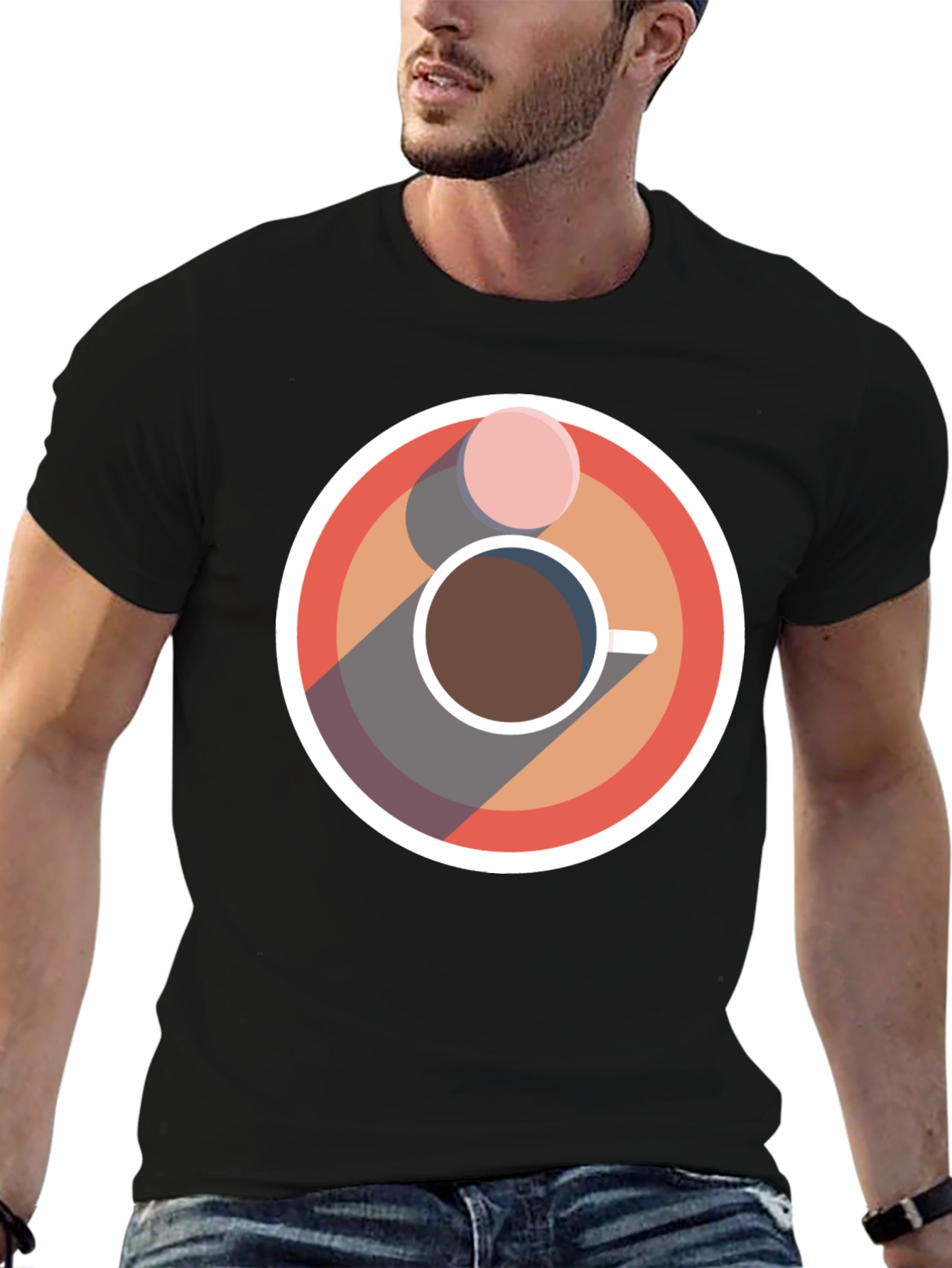 Coffee & Donut Graphic Tee - Cool Casual Style