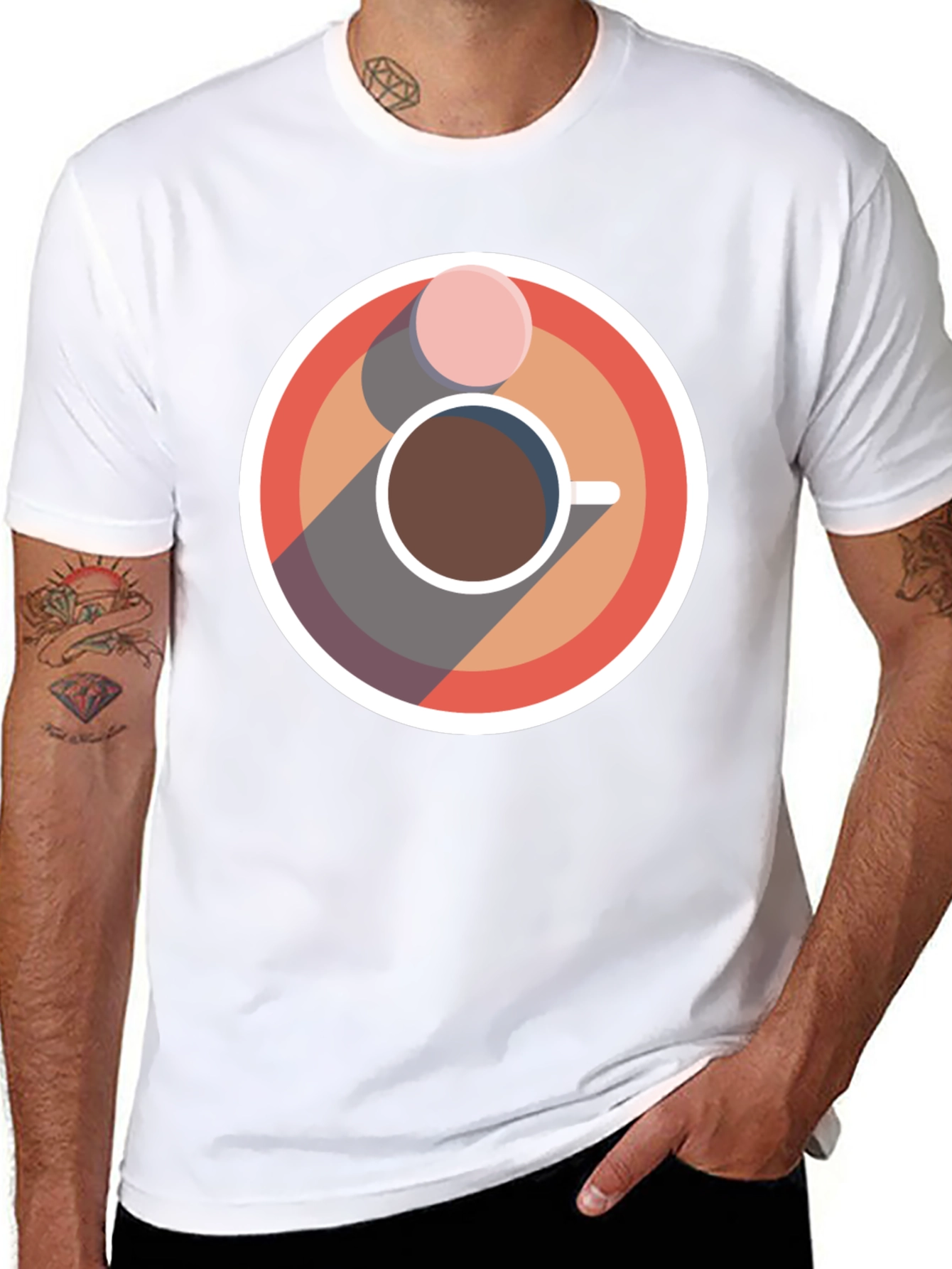 Coffee & Donut Graphic Tee - Cool Casual Style