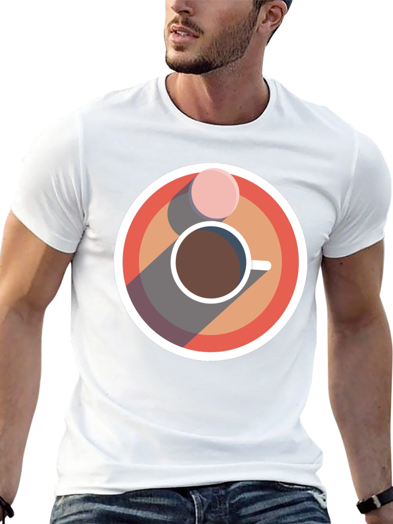 Coffee & Donut Graphic Tee - Cool Casual Style