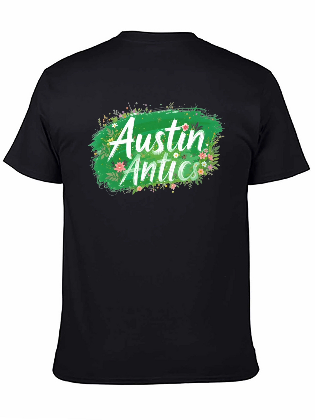 Austin Antics Floral Graphic Tee - Black