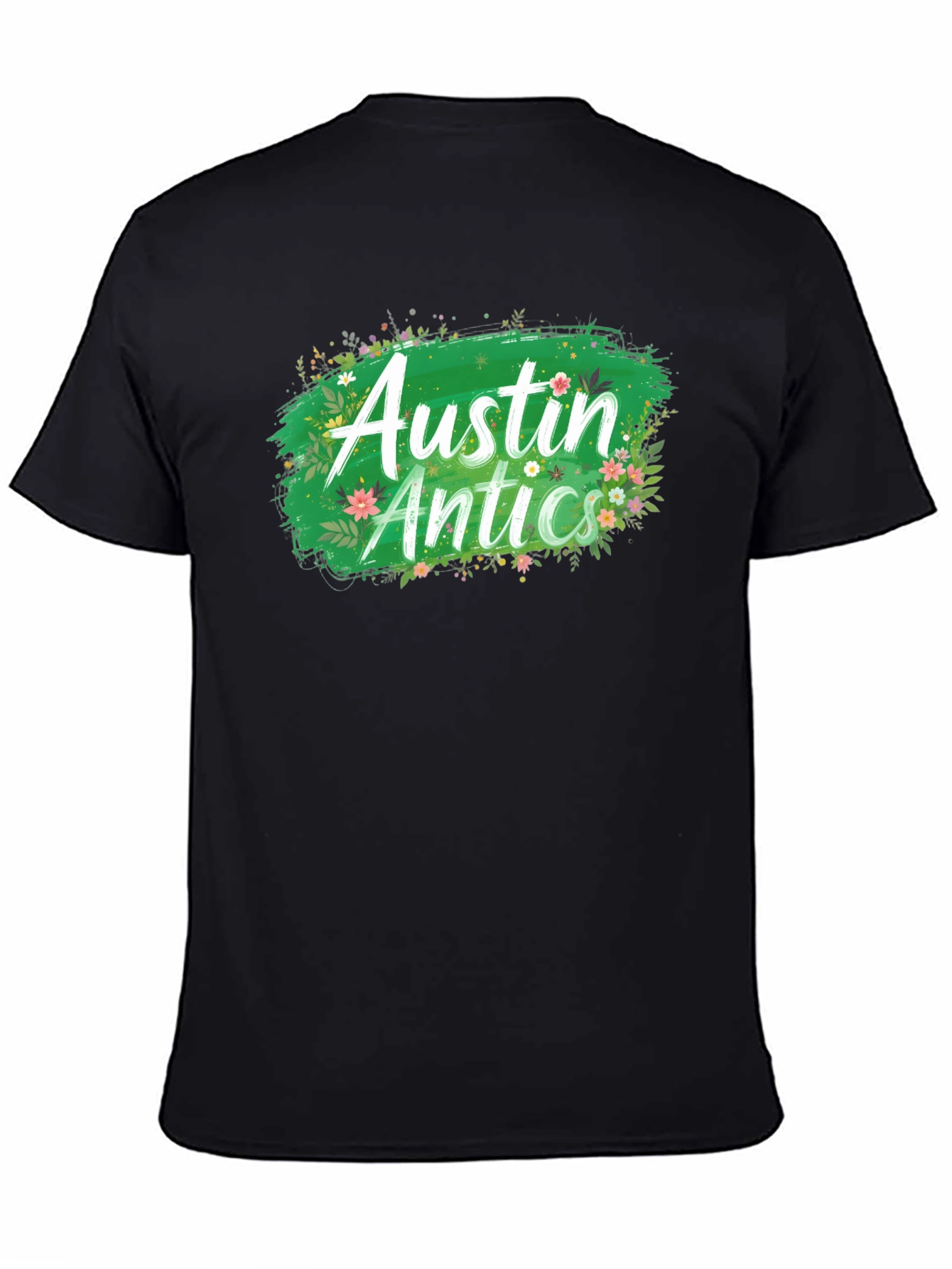Austin Antics Floral Graphic Tee - Black