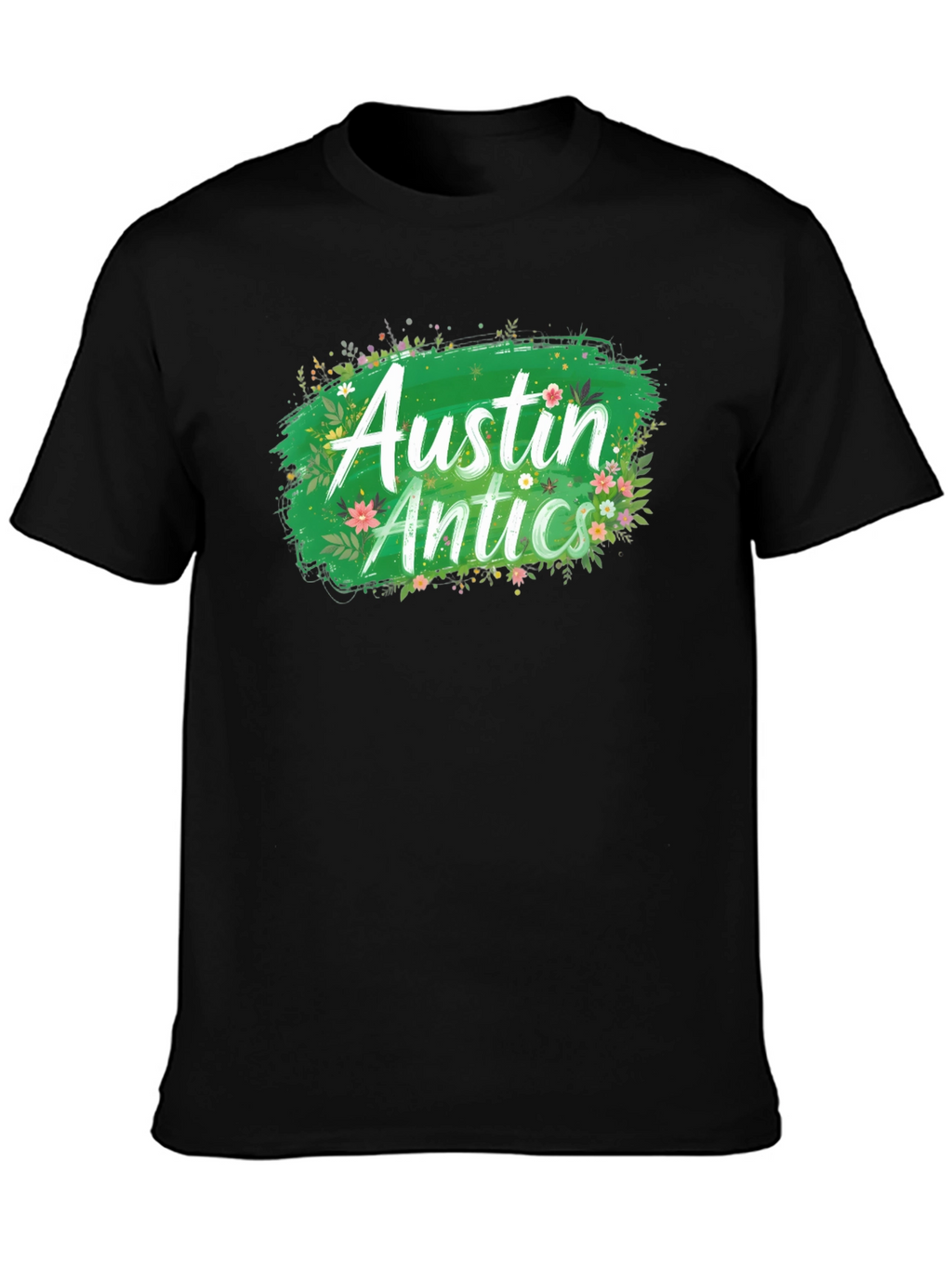 Austin Antics Floral Graphic Tee - Black