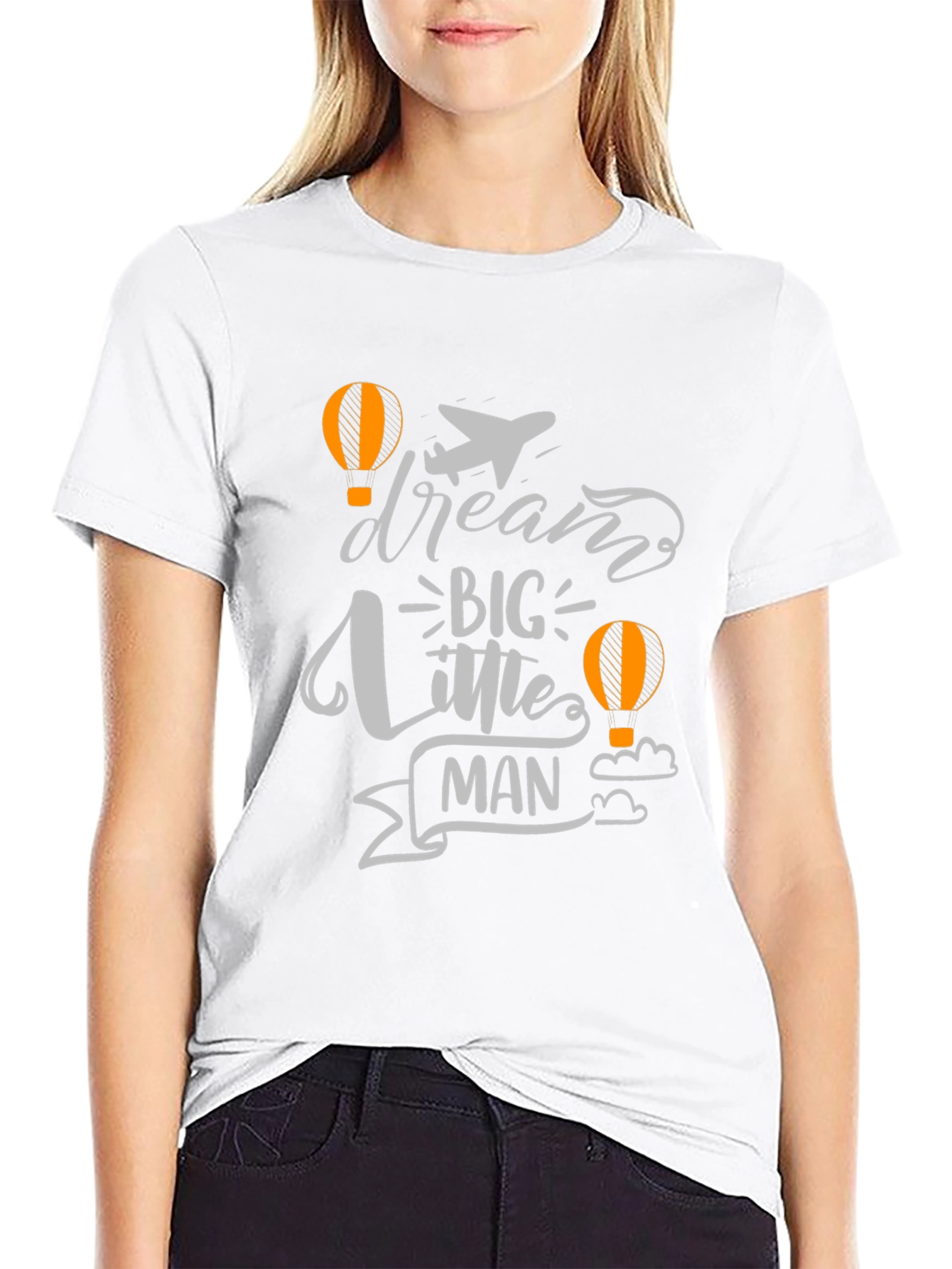 Dream Big Little Man Black Graphic Tee